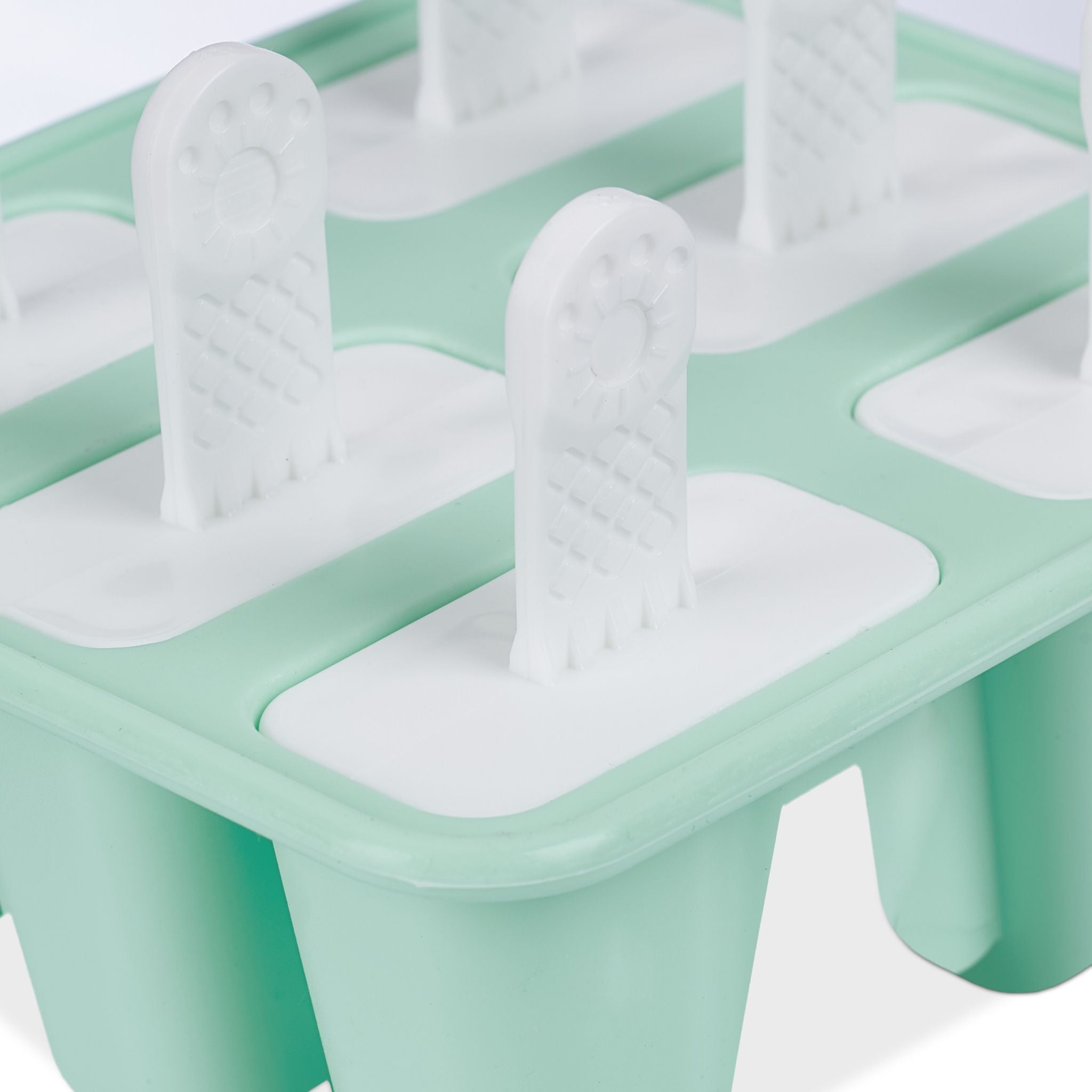 6 Eisformen Silikon Weiss-Türkis