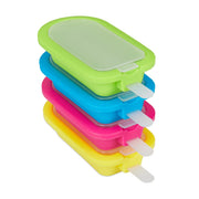 Eisformen 4er-Set Silikon Gelb-Grün-Pink