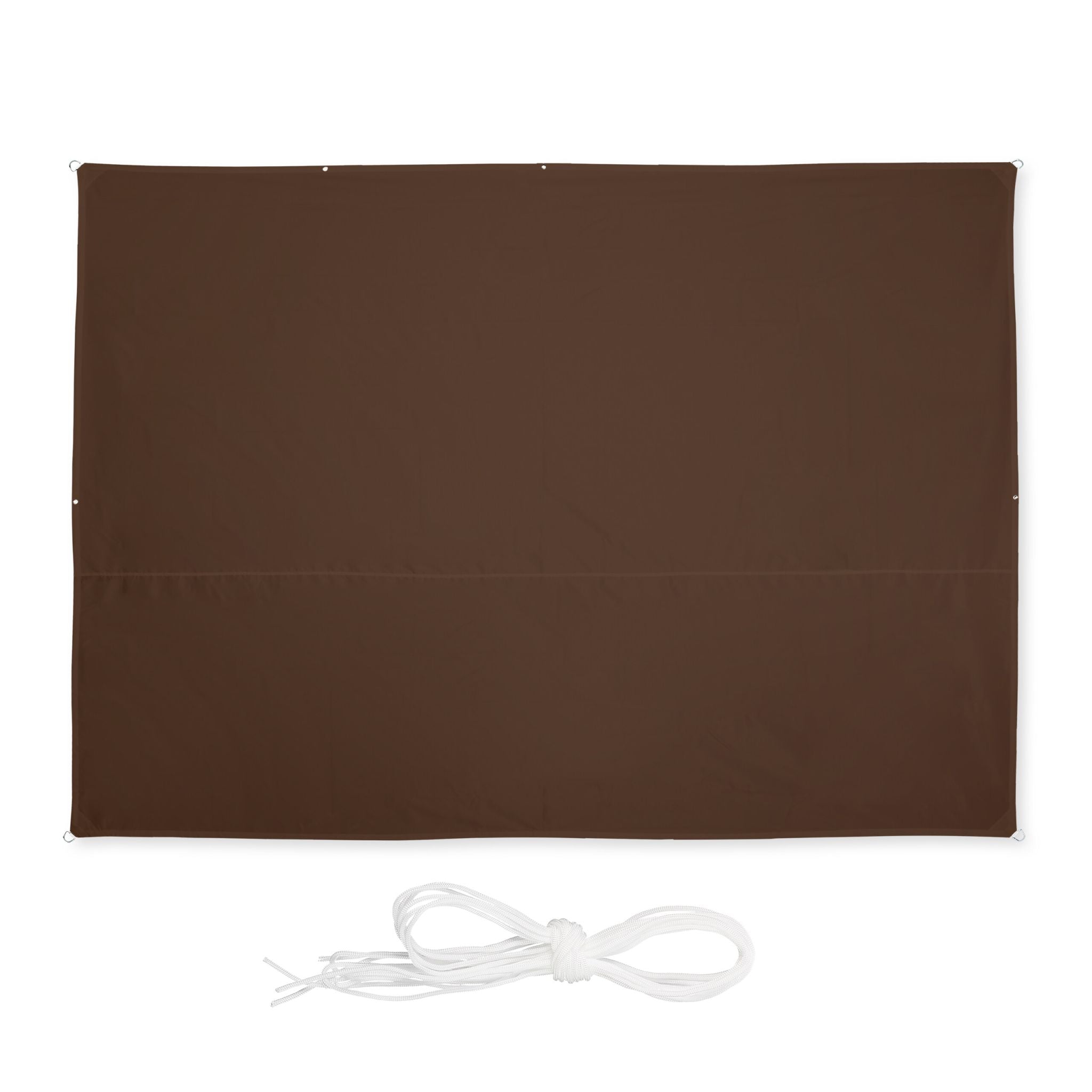 Sonnensegel rechteckig Beige-Silber von Relaxdays