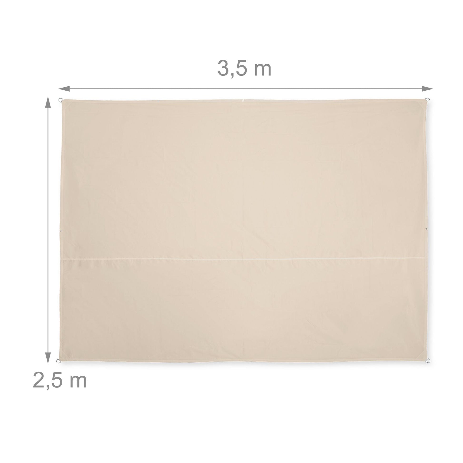 Sonnensegel rechteckig Beige-Silber von Relaxdays