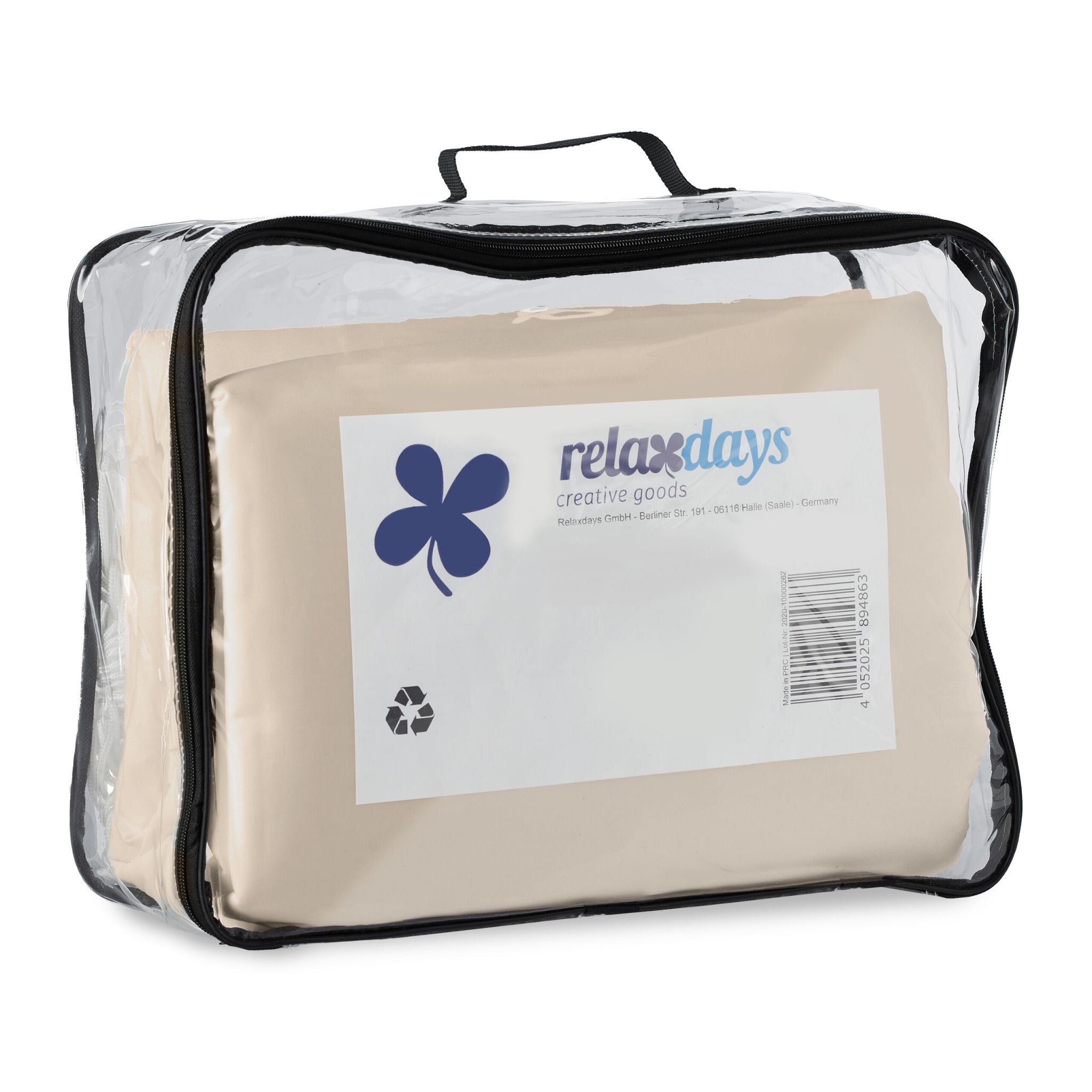 Sonnensegel rechteckig Beige-Silber von Relaxdays