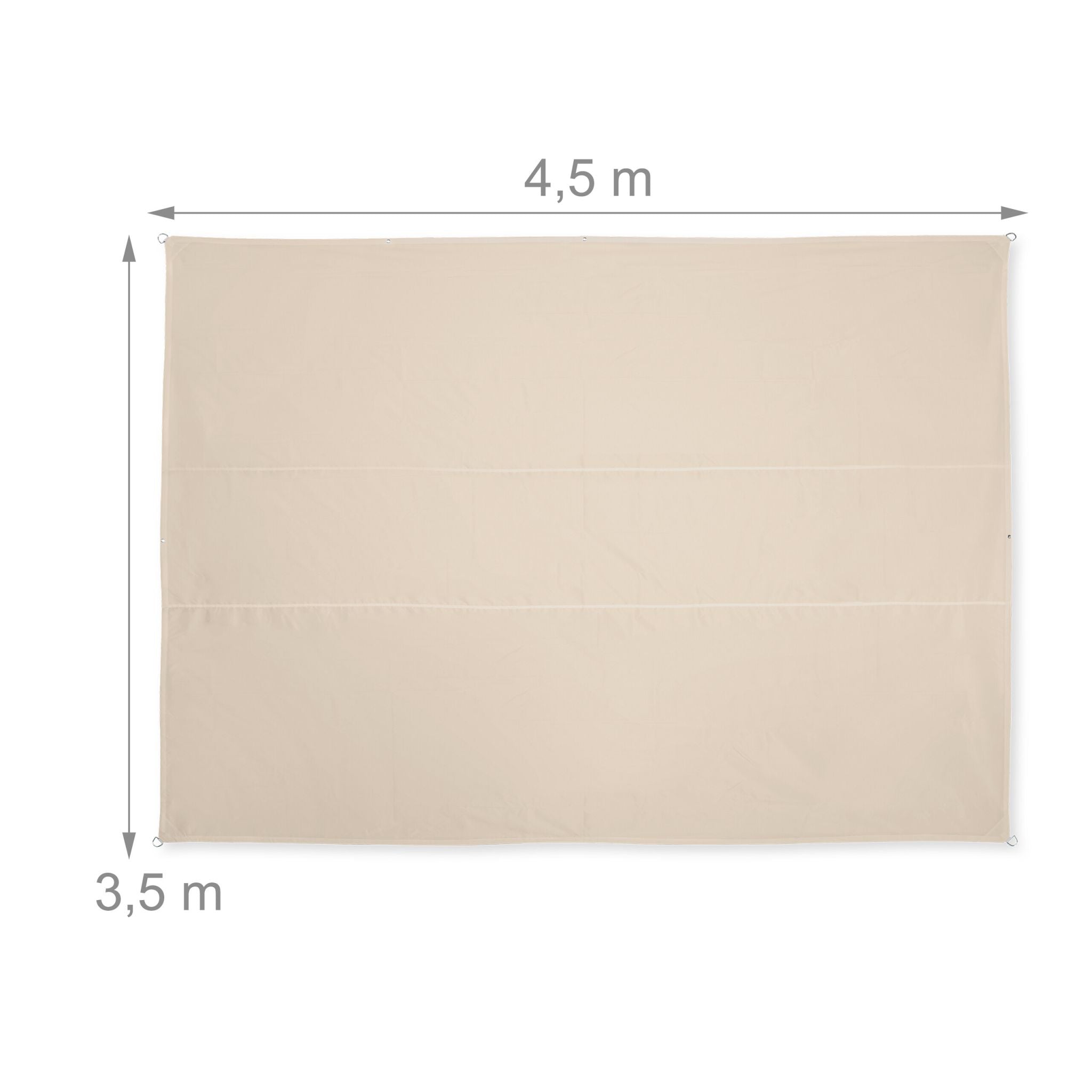 Sonnensegel rechteckig Beige von Relaxdays