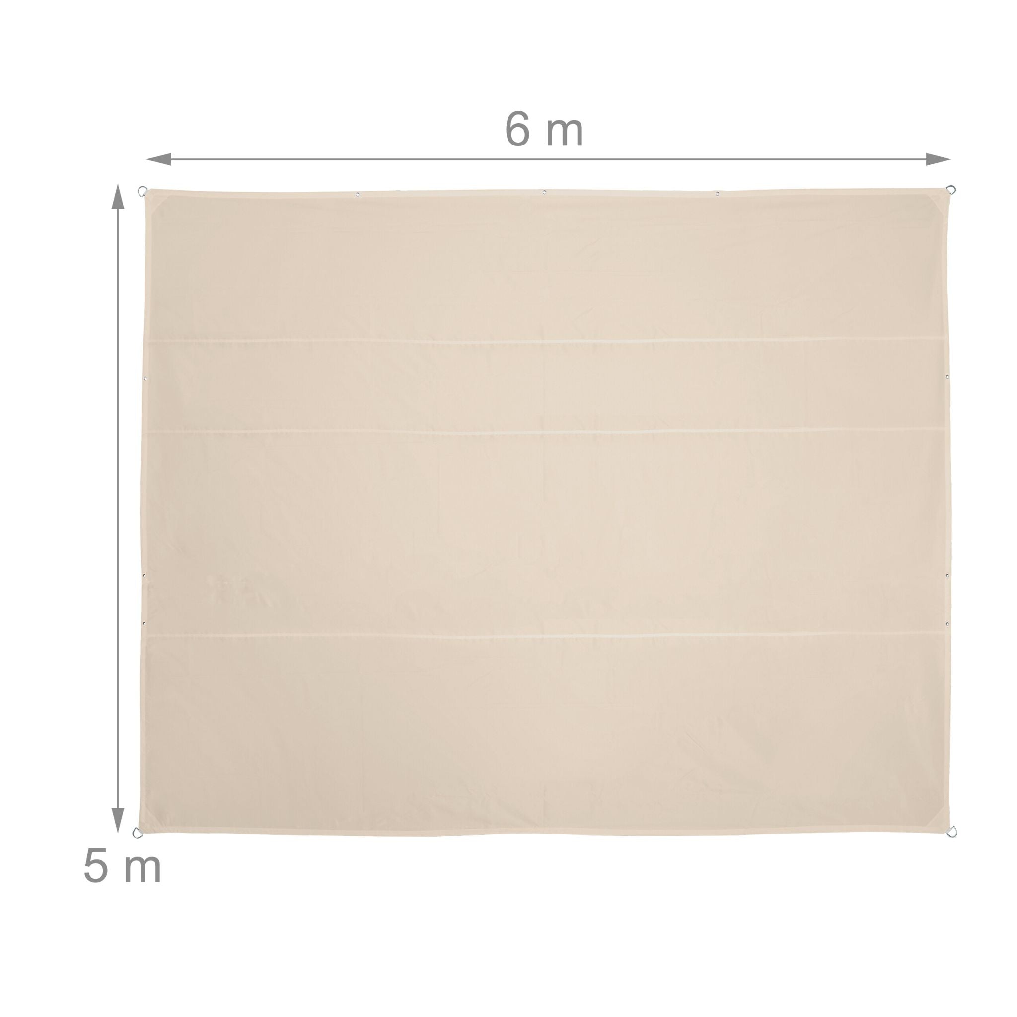 Sonnensegel rechteckig Beige von Relaxdays
