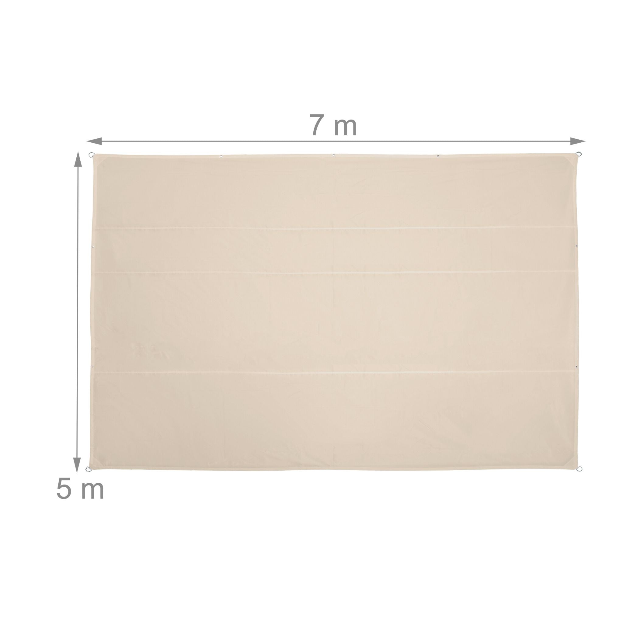 Sonnensegel rechteckig Beige von Relaxdays