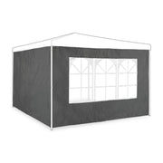 Pavillon Seitenwand 2er-Set grau Weiss-Transparent-Grau von Relaxdays