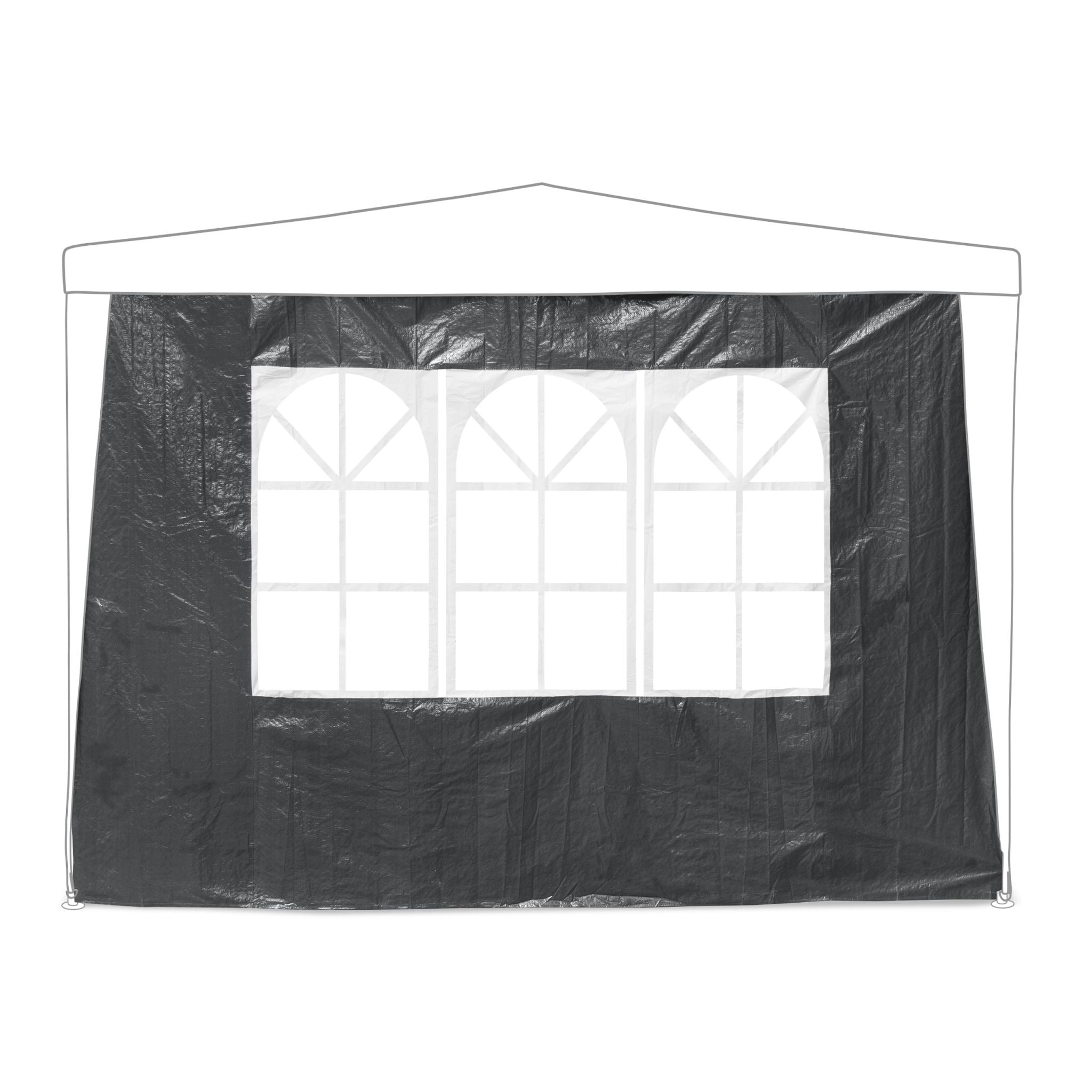 Pavillon Seitenwand 2er-Set grau Weiss-Transparent-Grau von Relaxdays