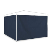 Pavillon Seitenteile 2er-Set dunkelblau Weiss-Dunkelblau von Relaxdays