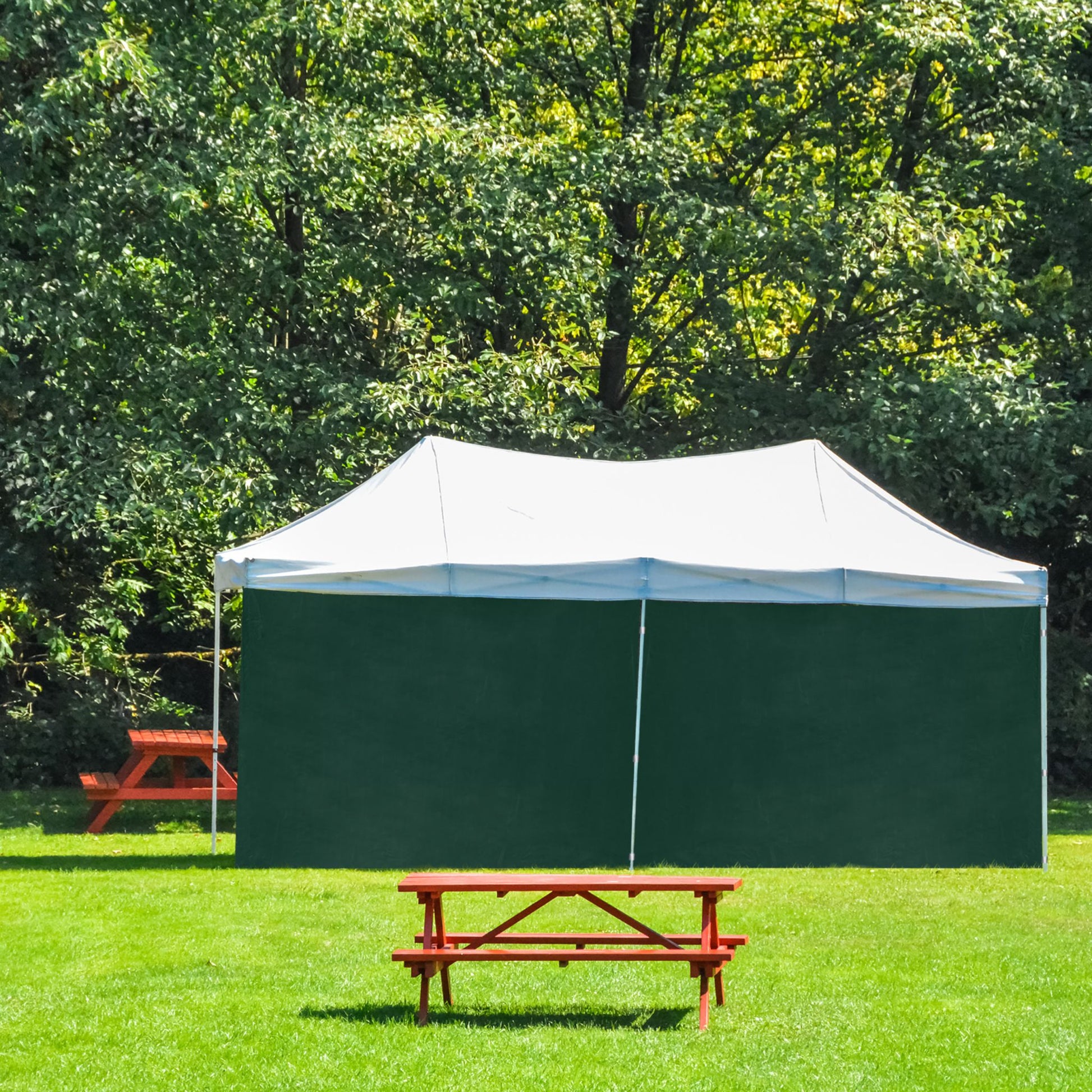 Pavillon Seitenteile 2er-Set grün Weiss-Dunkelgrün von Relaxdays