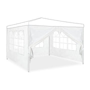 Pavillon Seitenwand 4er-Set Weiss-Transparent von Relaxdays