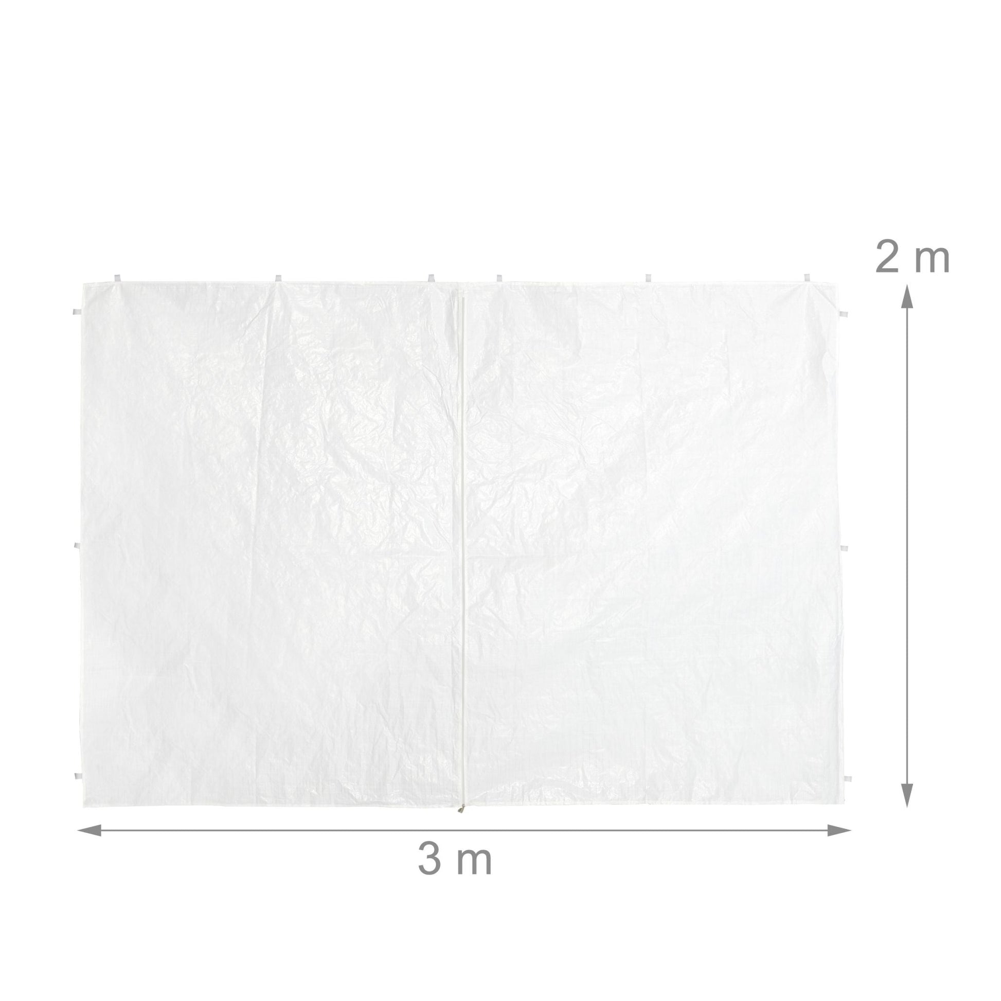 Pavillon Seitenwand 4er-Set Weiss-Transparent von Relaxdays