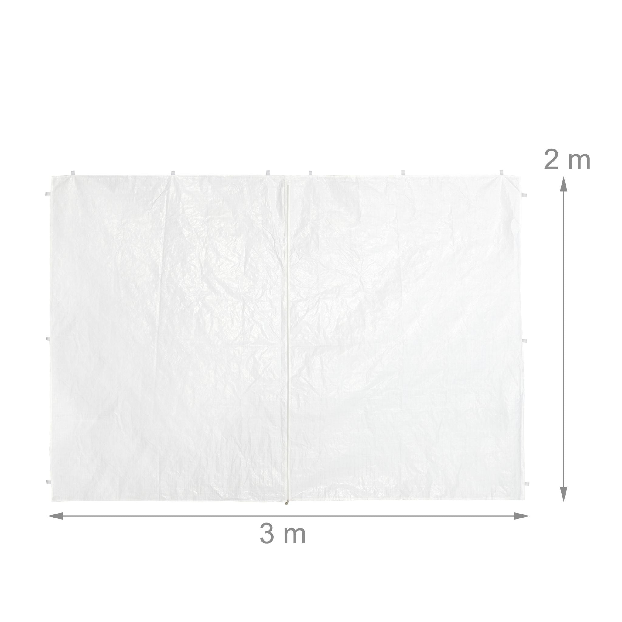 Pavillon Seitenwand 4er-Set Weiss-Transparent von Relaxdays