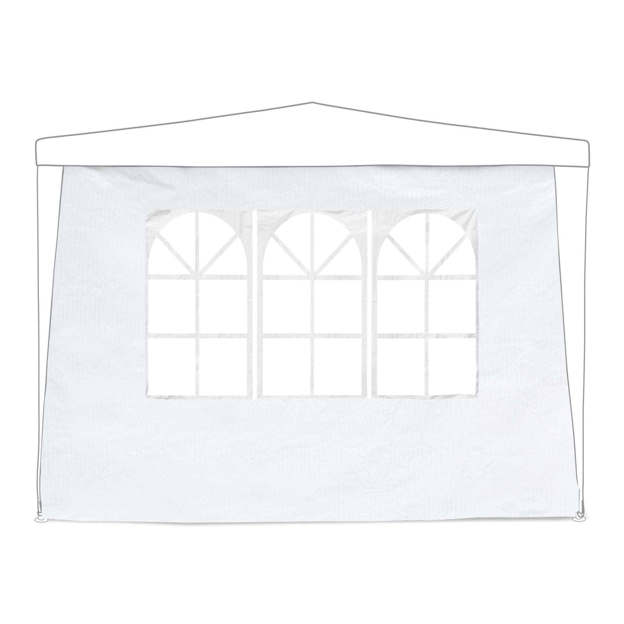 Pavillon Seitenwand 4er-Set Weiss-Transparent von Relaxdays