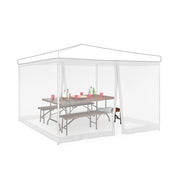 Moskitonetz für 3x3m Pavillon weiss Weiss von Relaxdays