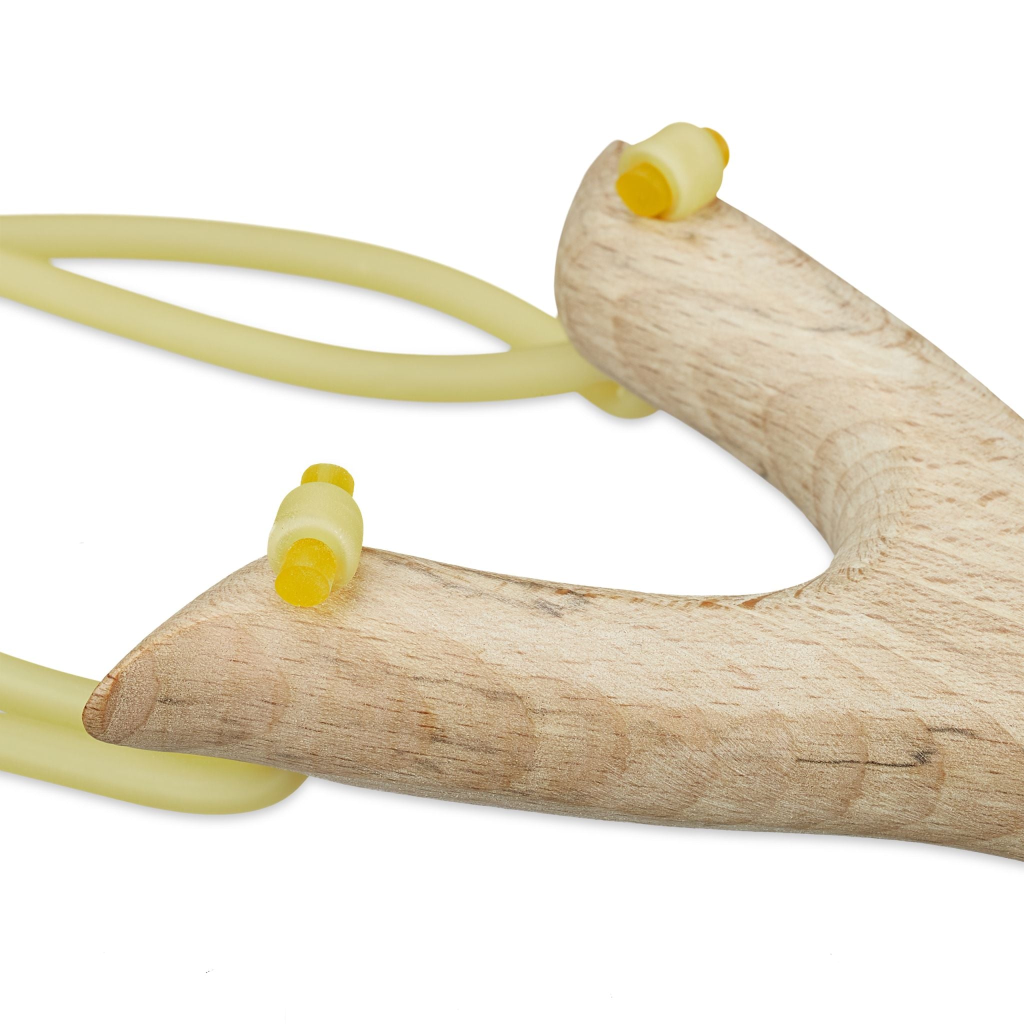 Holz Steinschleuder 2er-Set Gelb-Hellbraun-Schwarz von Relaxdays