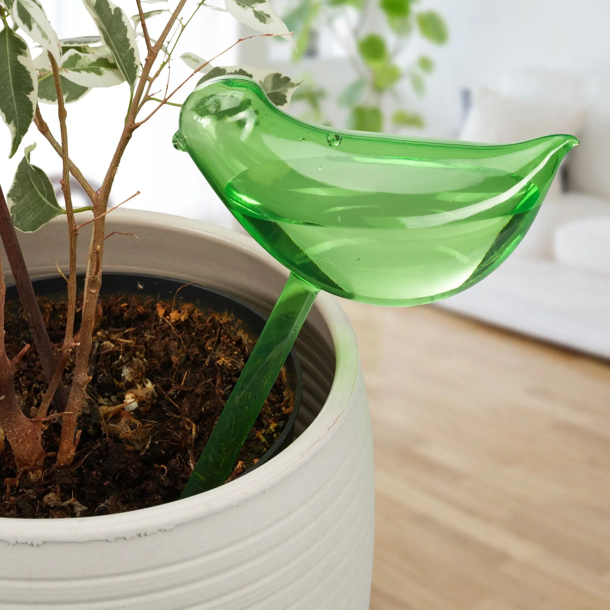 Bewässerungskugeln 4er-Set Vogel-Form Grün von Relaxdays