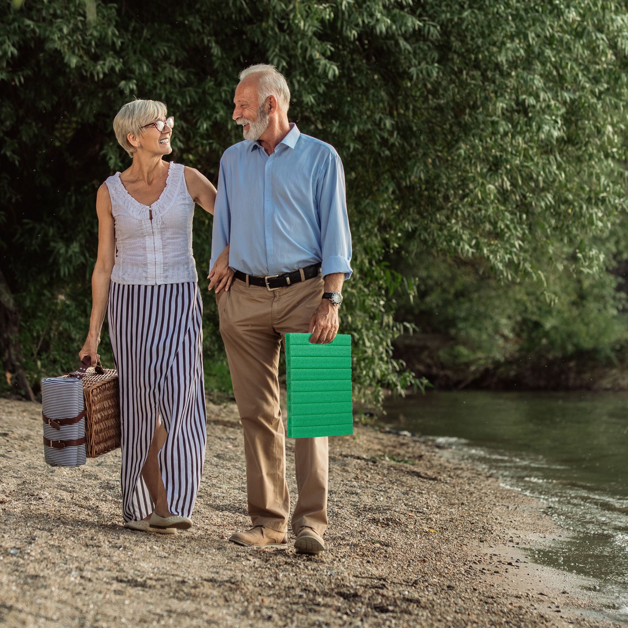 Garten Kniekissen 3er-Set Grün von Relaxdays