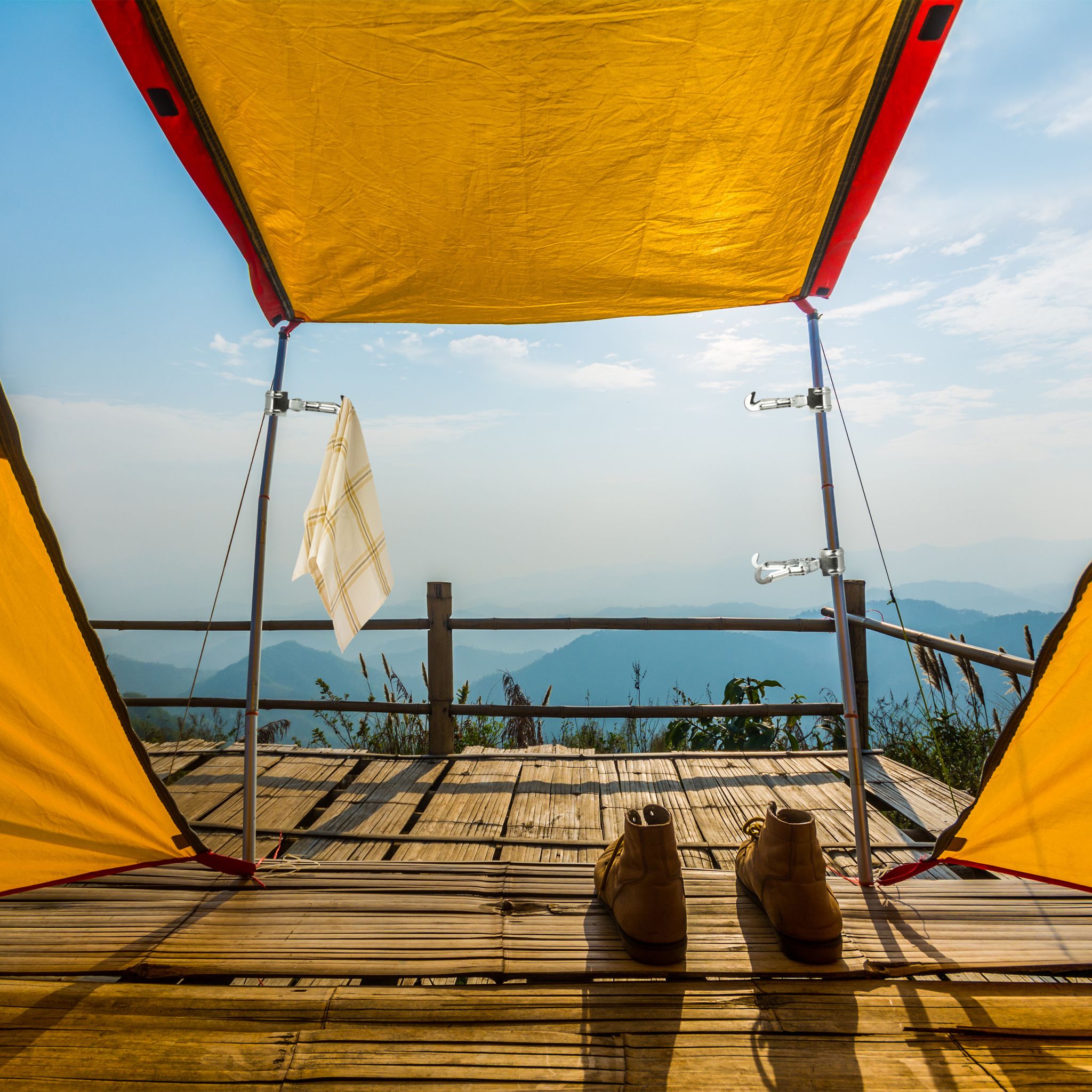 Klemmhaken Camping 4er-Set Silber von Relaxdays