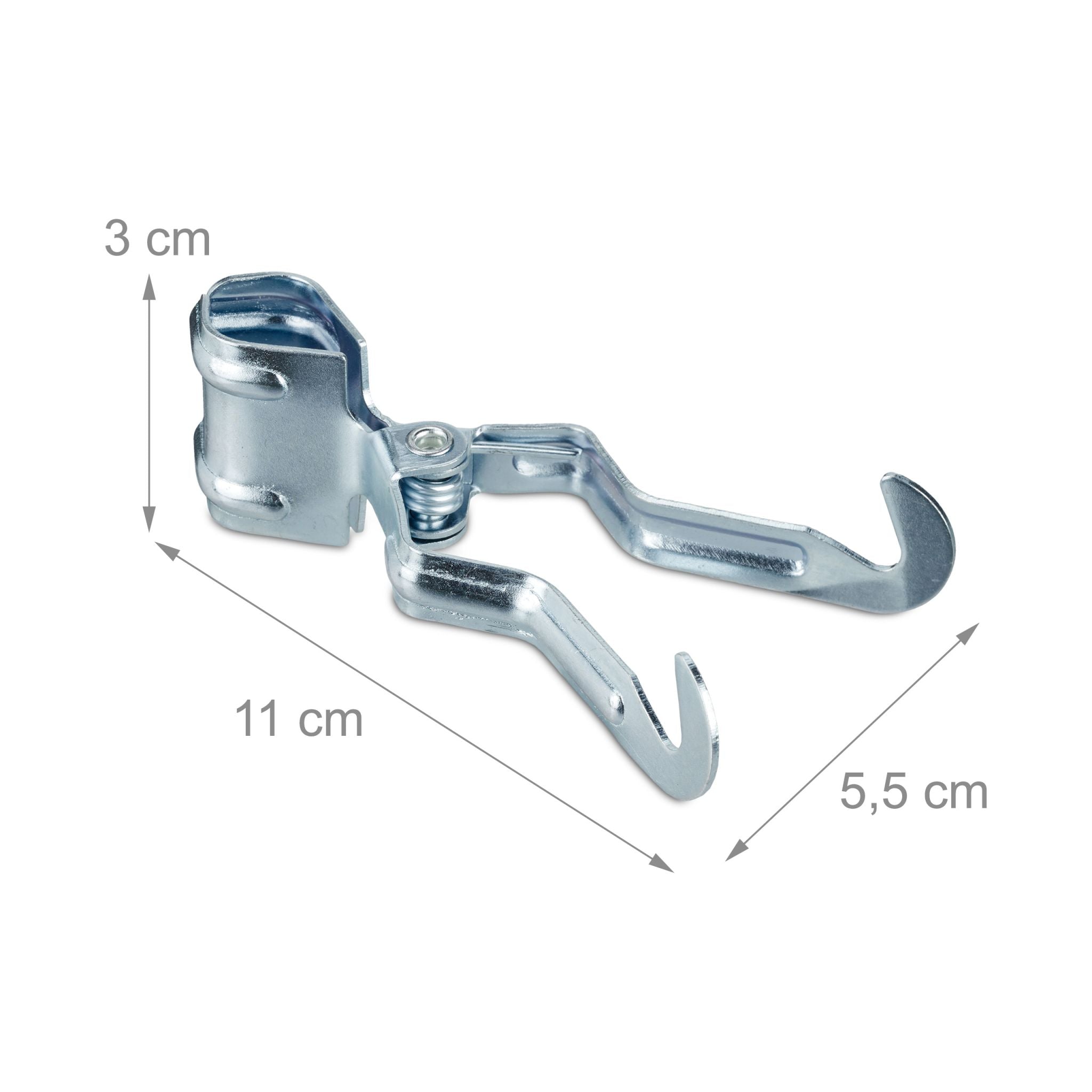 Klemmhaken Camping 4er-Set Silber von Relaxdays