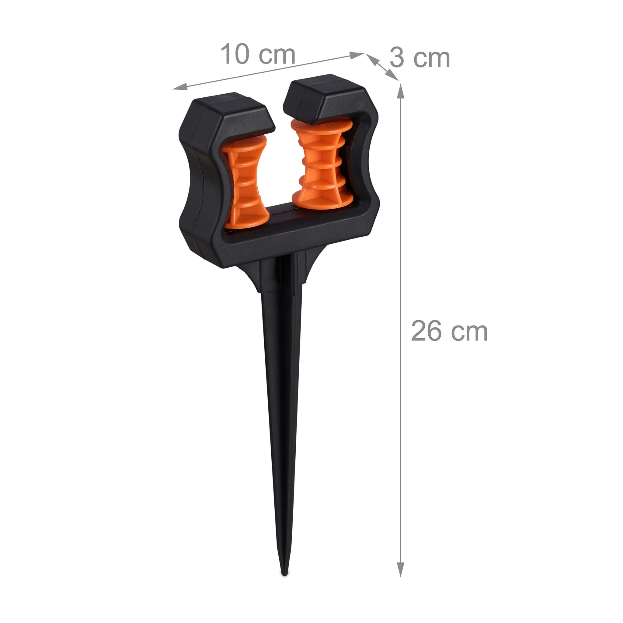 Schlauchführung mit Erdanker 5er-Set Orange-Schwarz von Relaxdays