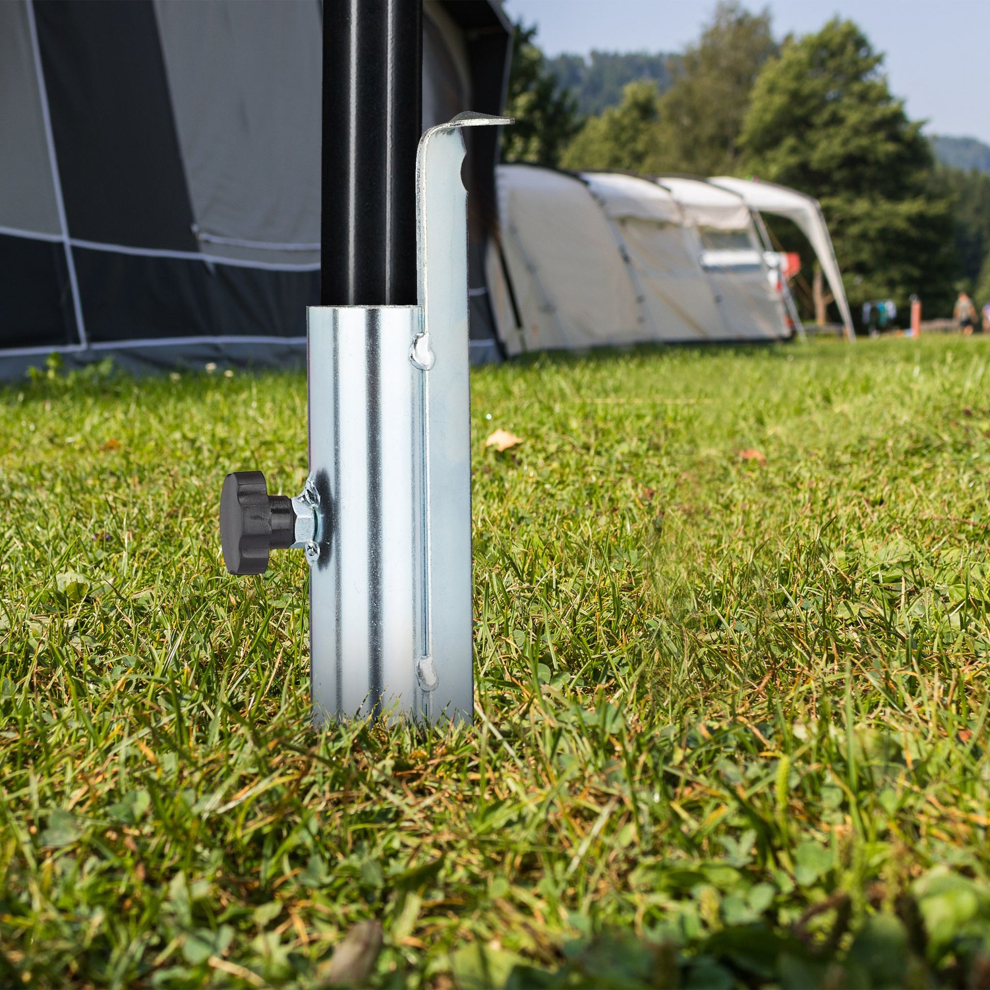 Rasendorn für Sonnenschirm Silber von Relaxdays