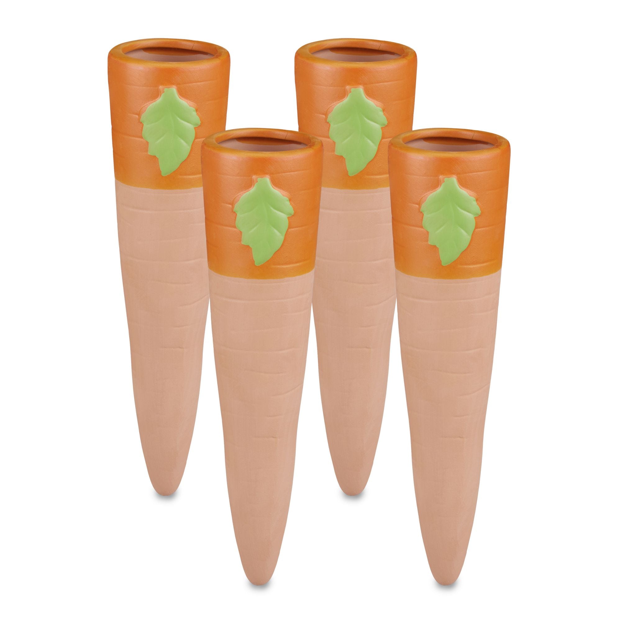 Tonspitzen Bewässerung 4er-Set gross Grün-Hellbraun-Orange von Relaxdays