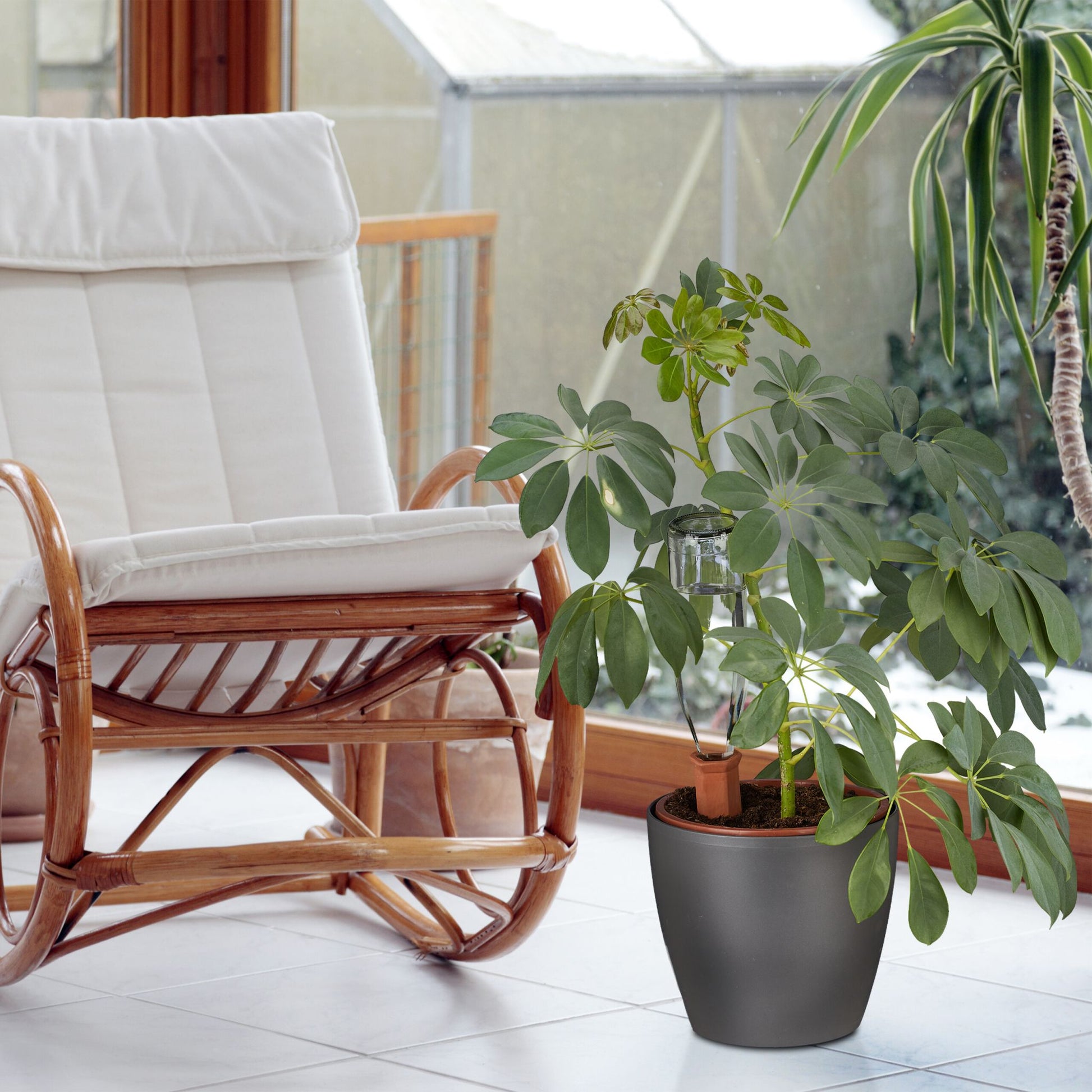 Tonspitzen Bewässerung 4er-Set Braun von Relaxdays