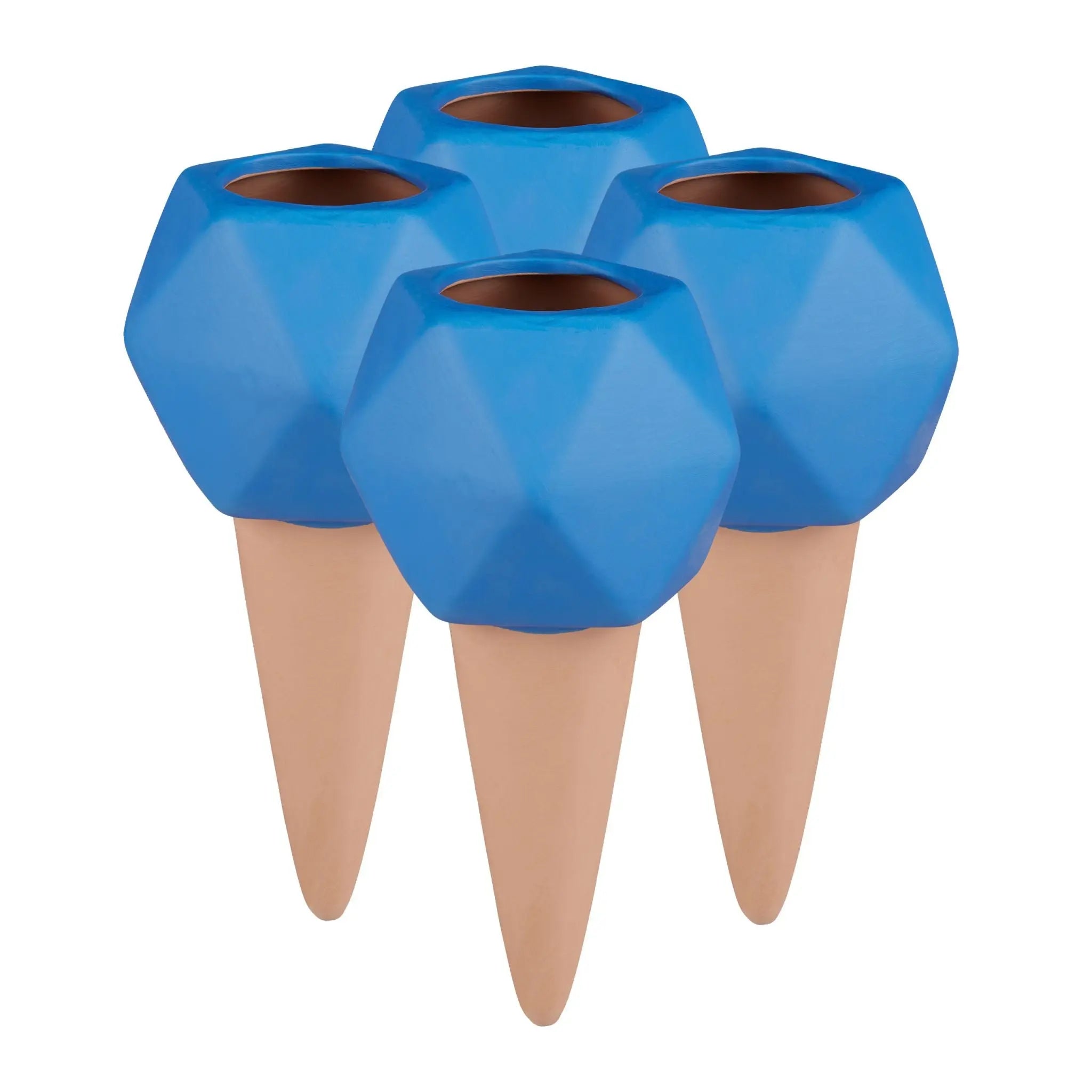 Tonspitzen Bewässerung blau 4er-Set Blau-Hellbraun von Relaxdays