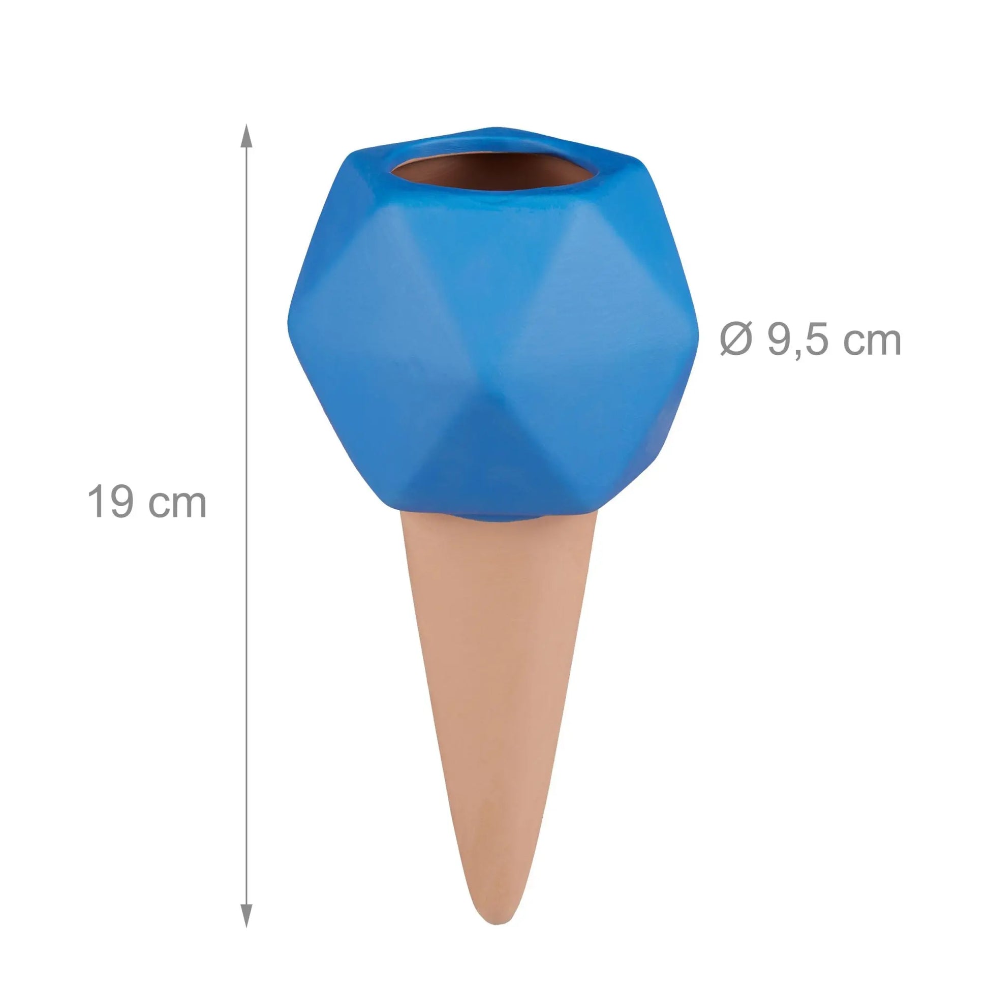 Tonspitzen Bewässerung blau 4er-Set Blau-Hellbraun von Relaxdays