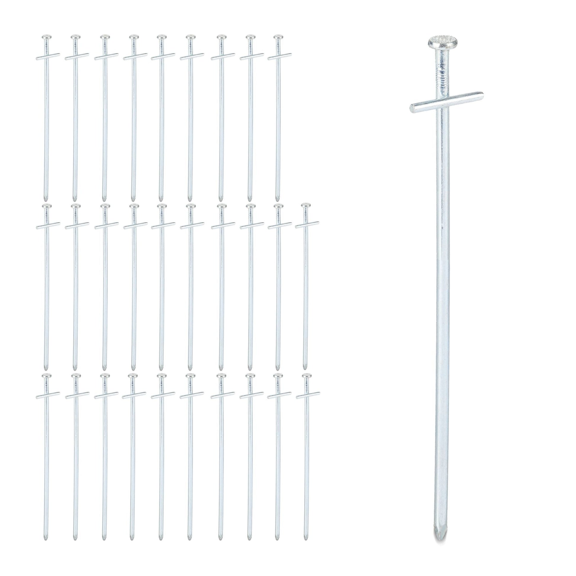 Felsbodenhering 23cm 30er-Set Silber von Relaxdays