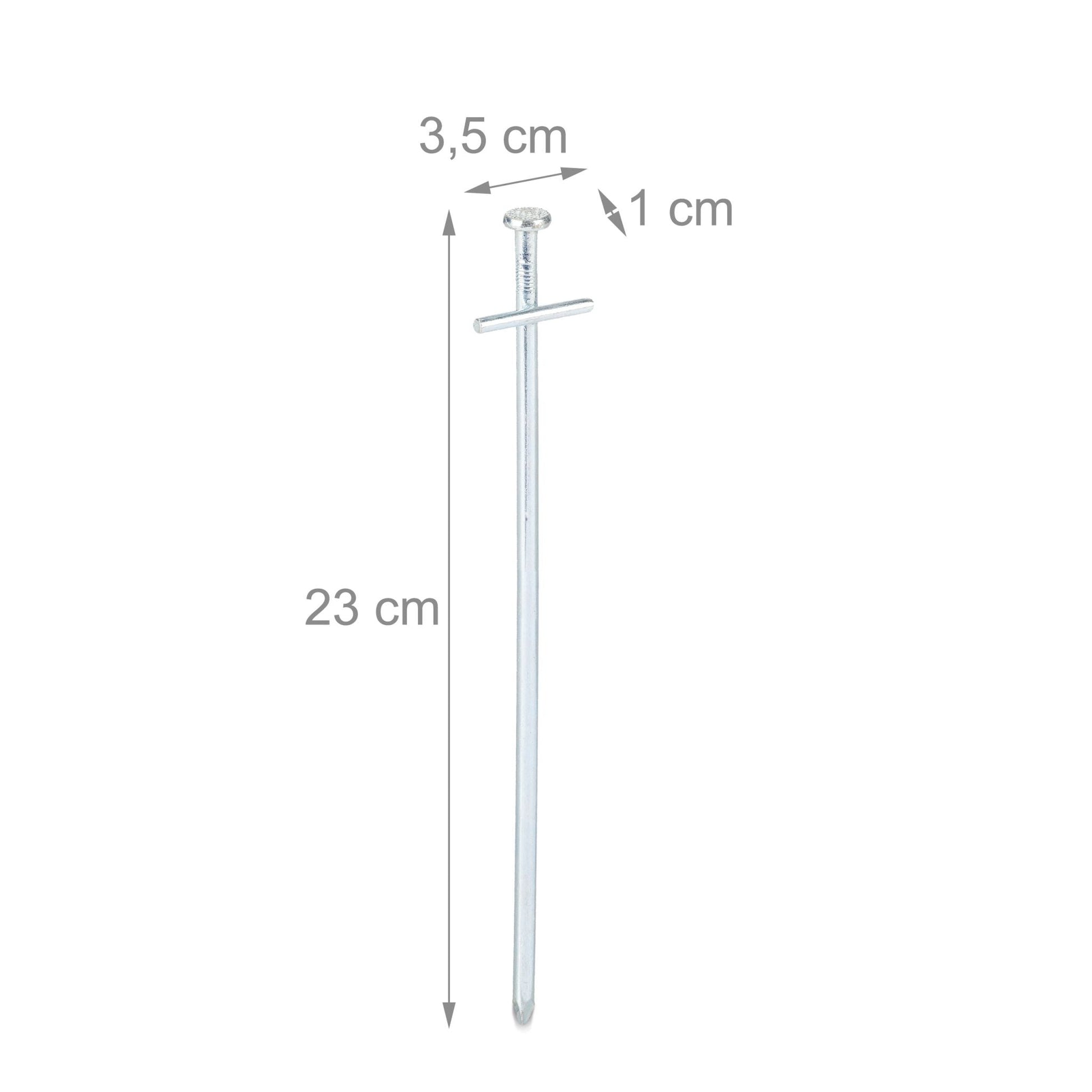 Felsbodenhering 23cm 30er-Set Silber von Relaxdays