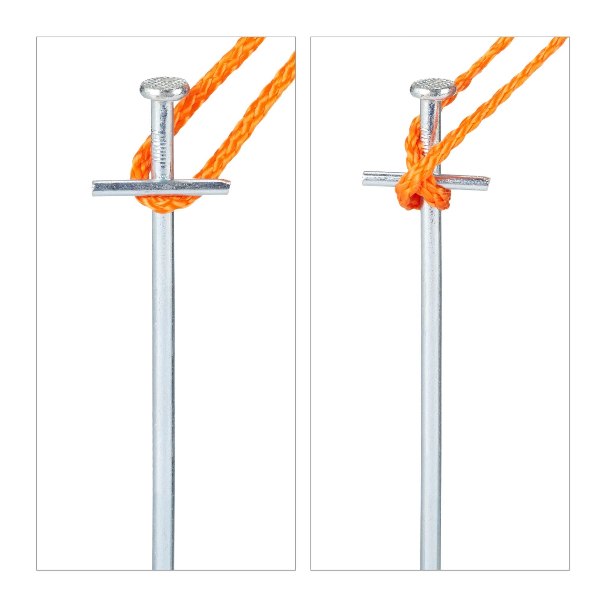 Felsbodenhering 23cm 30er-Set Silber von Relaxdays