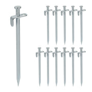Felsbodenheringe 12er-Set Silber von Relaxdays