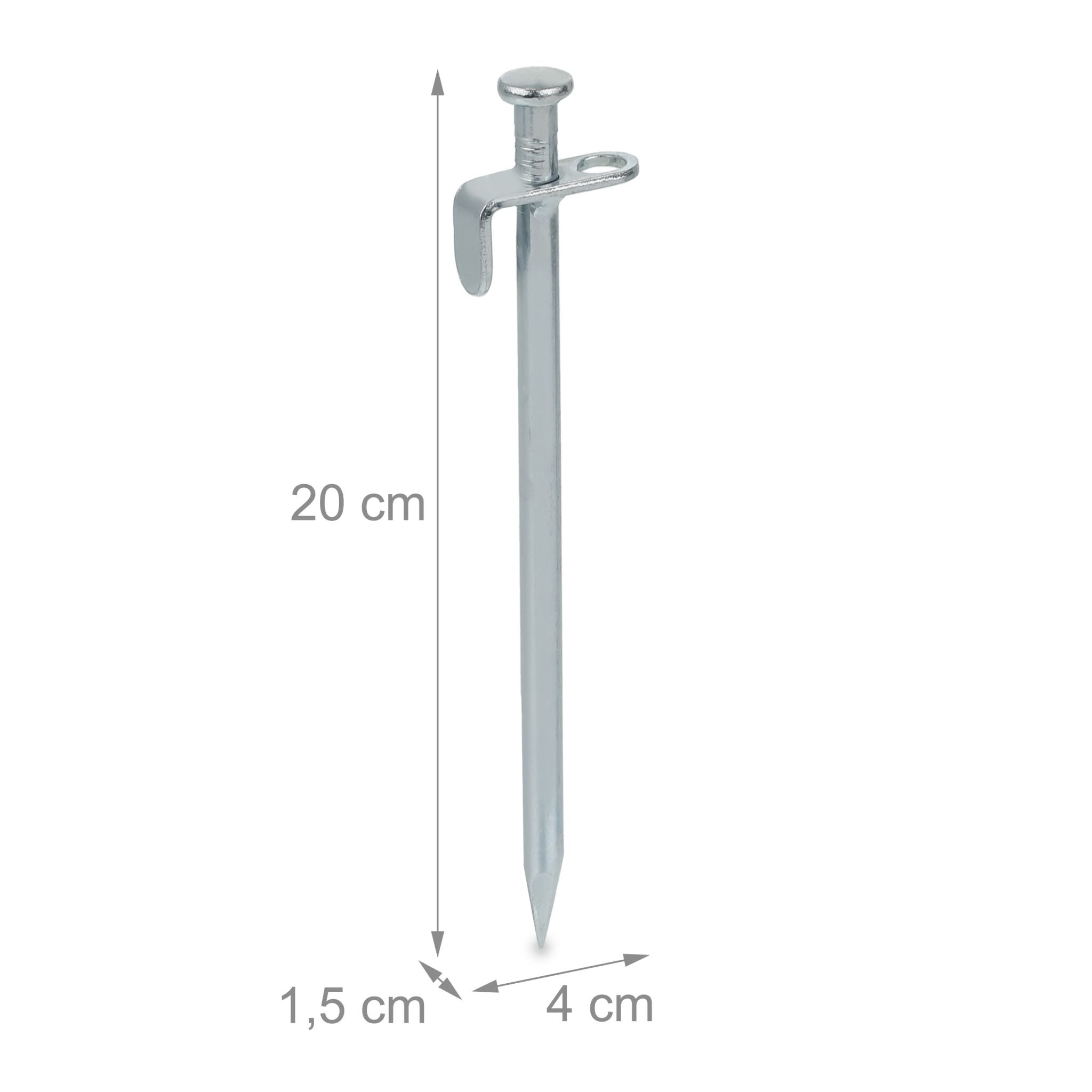 Felsbodenheringe 12er-Set Silber von Relaxdays