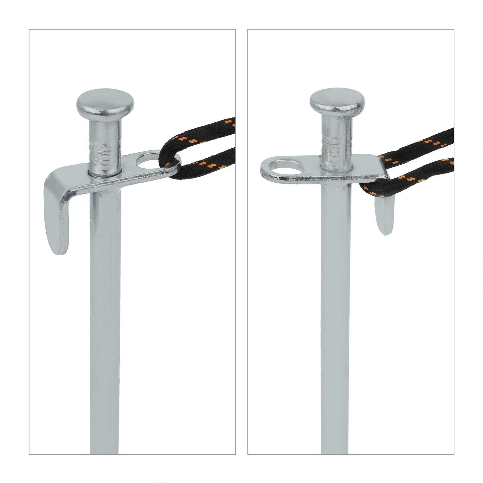 Felsbodenheringe 12er-Set Silber von Relaxdays