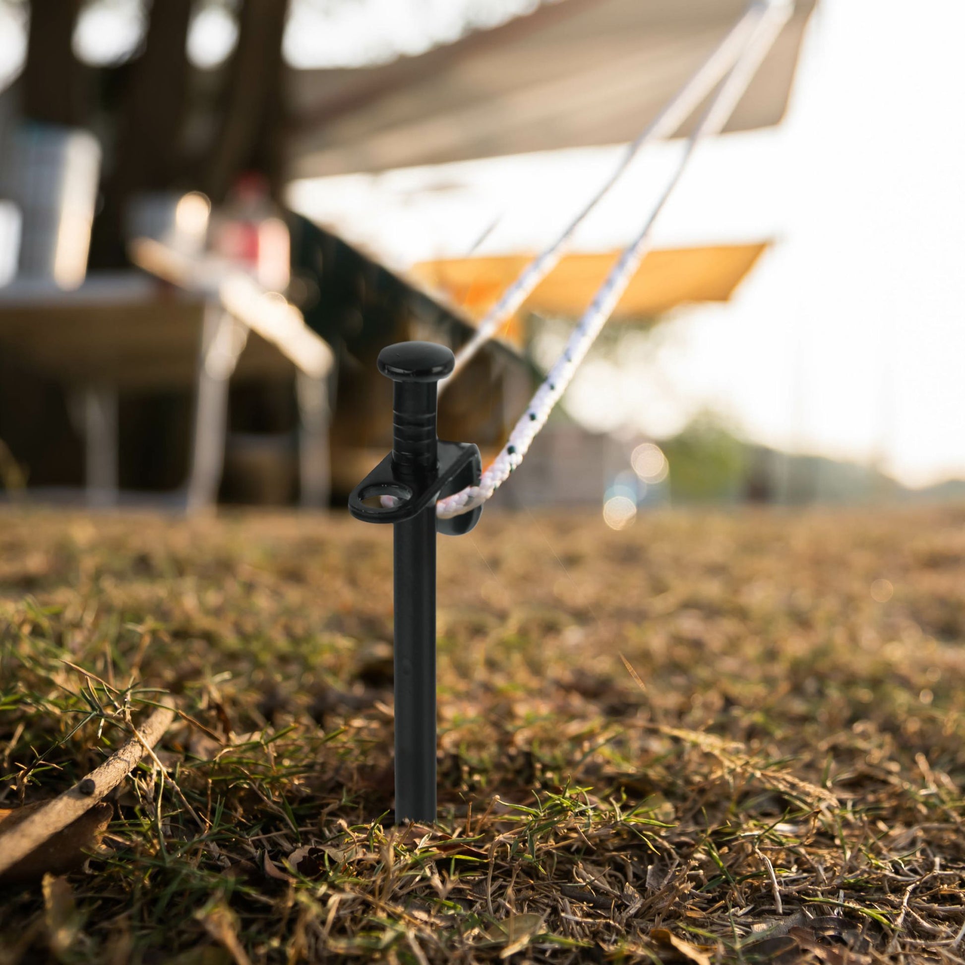 Felsbodenheringe 12er-Set Schwarz von Relaxdays