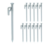 Felsbodenhering 20cm 12er-Set Silber von Relaxdays