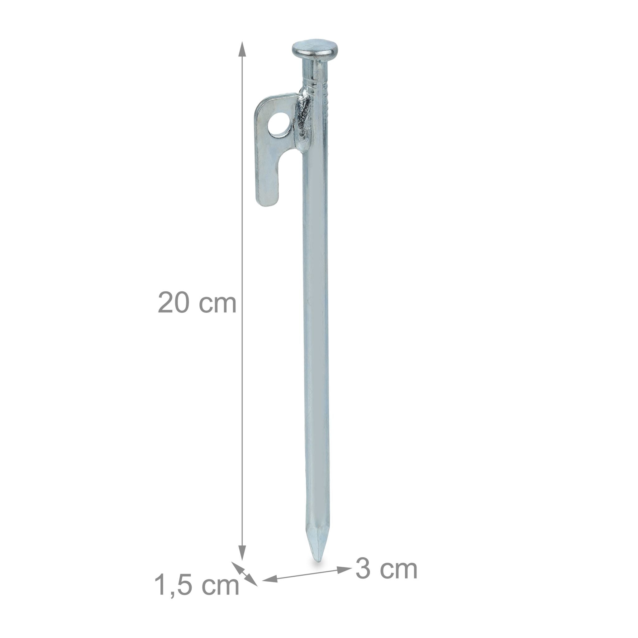 Felsbodenhering 20cm 12er-Set Silber von Relaxdays