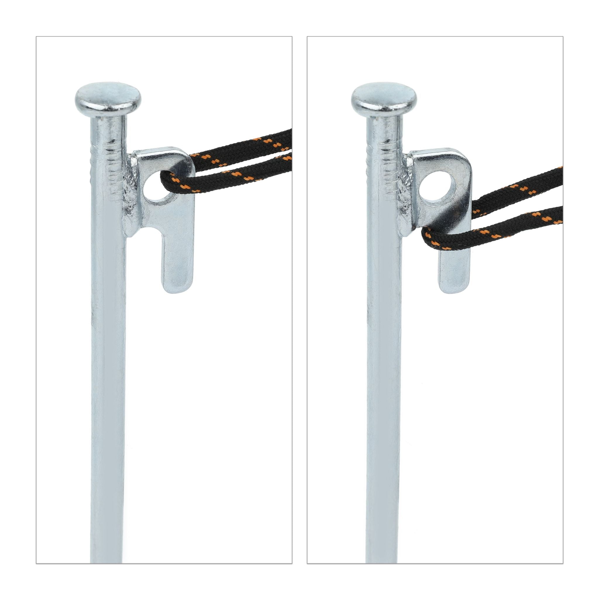 Felsbodenhering 20cm 12er-Set Silber von Relaxdays