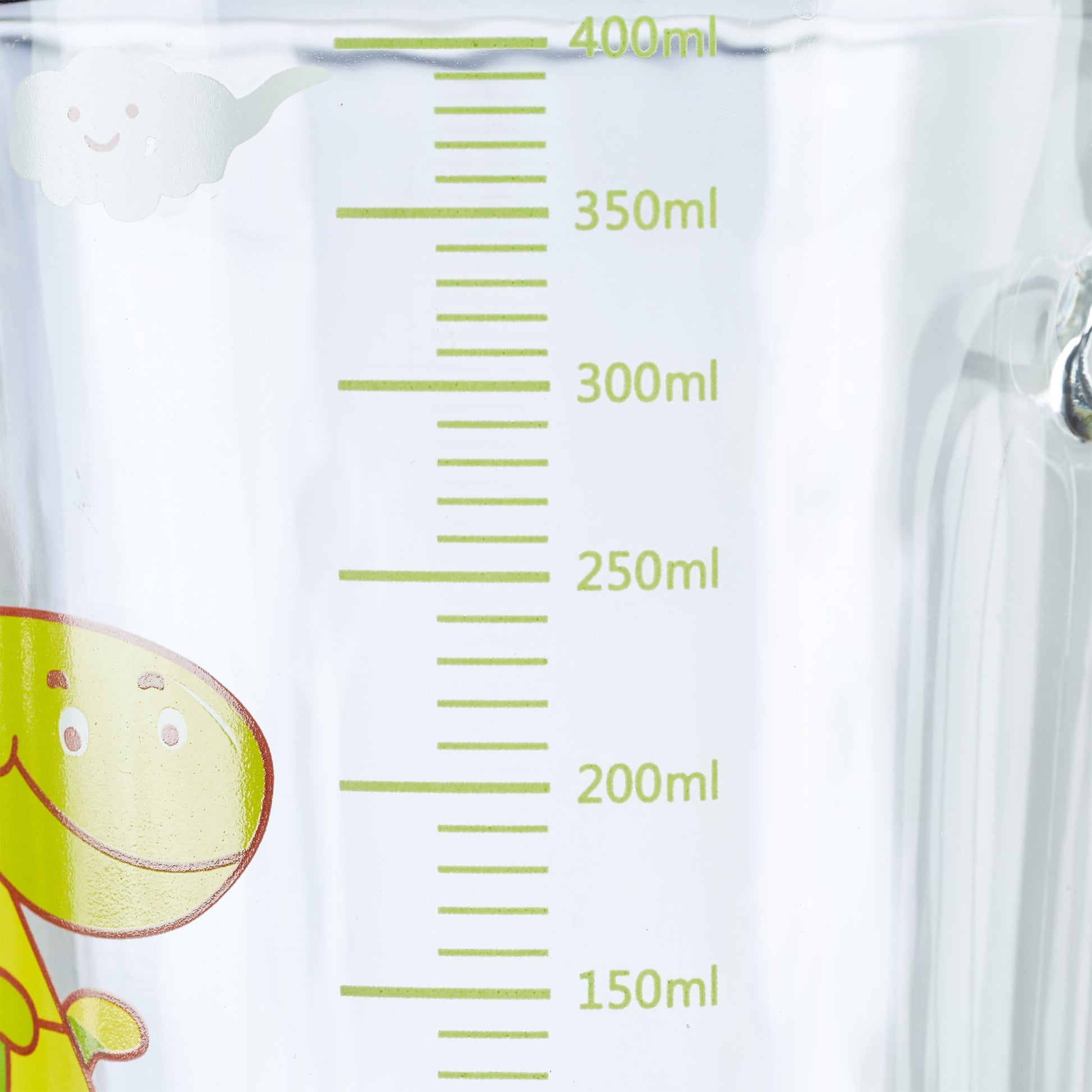 Trinkglas Kinder Dino 2er-Set Gelb-Grün-Transparent von Relaxdays