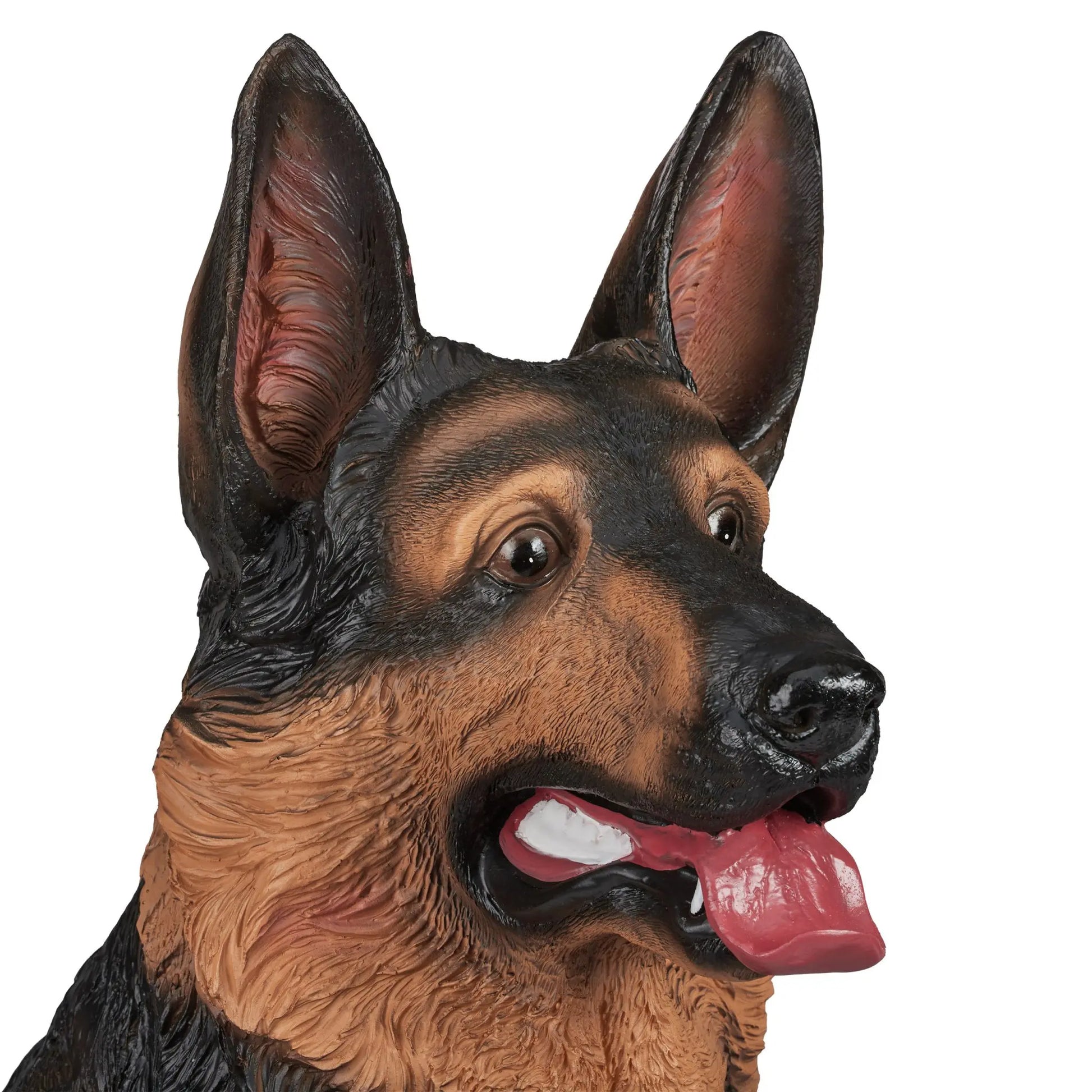 Lebensgrosse Schäferhund Figur Hellbraun-Rot-Schwarz von Relaxdays