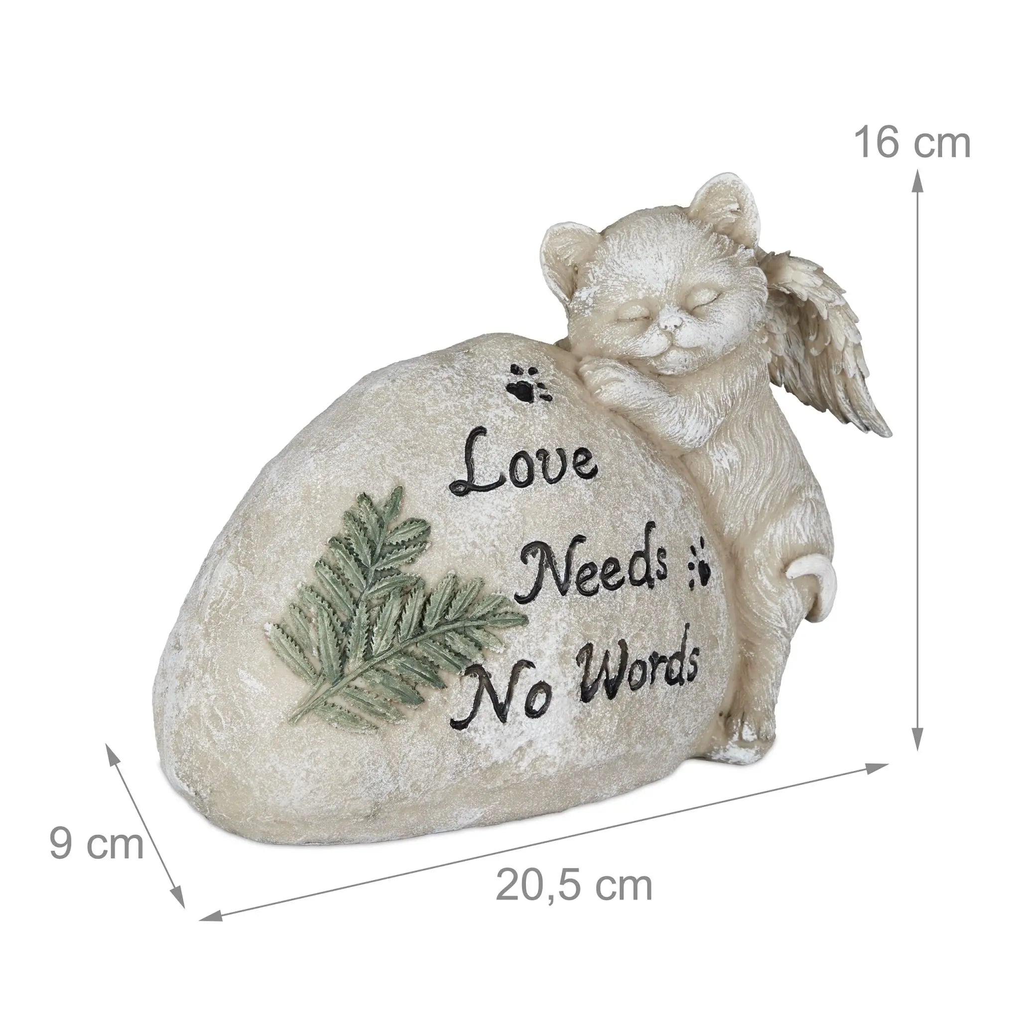 Grabschmuck für Katze Creme-Dunkelgrün-Schwarz von Relaxdays
