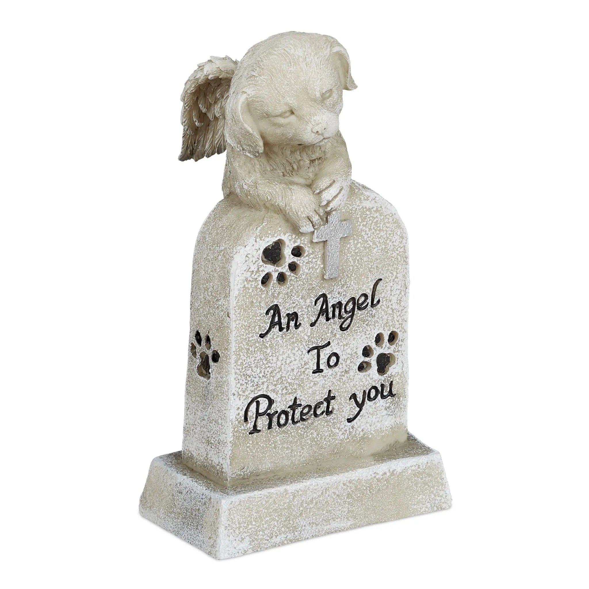 Grabschmuck für Hunde Creme-Schwarz von Relaxdays