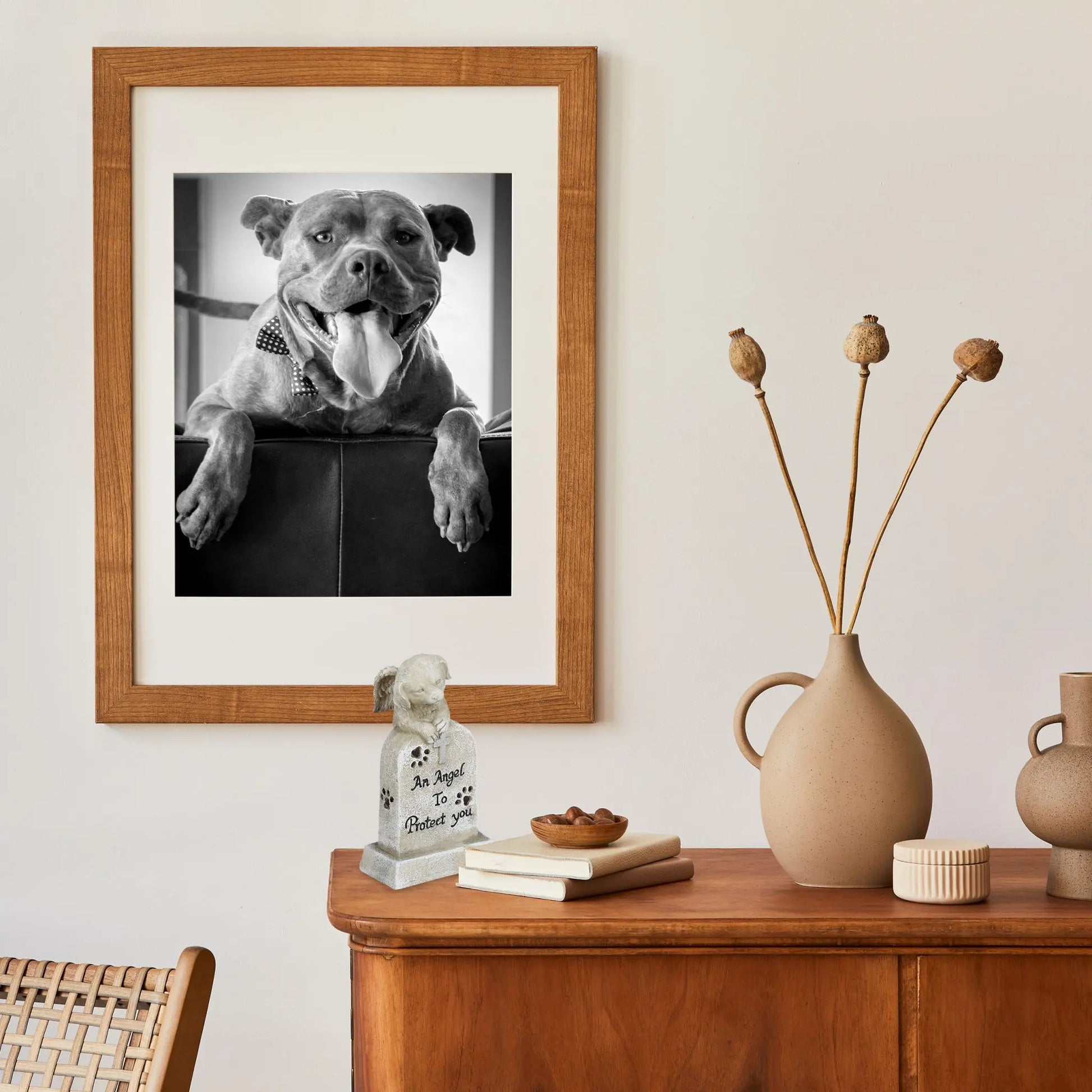 Grabschmuck für Hunde Creme-Schwarz von Relaxdays