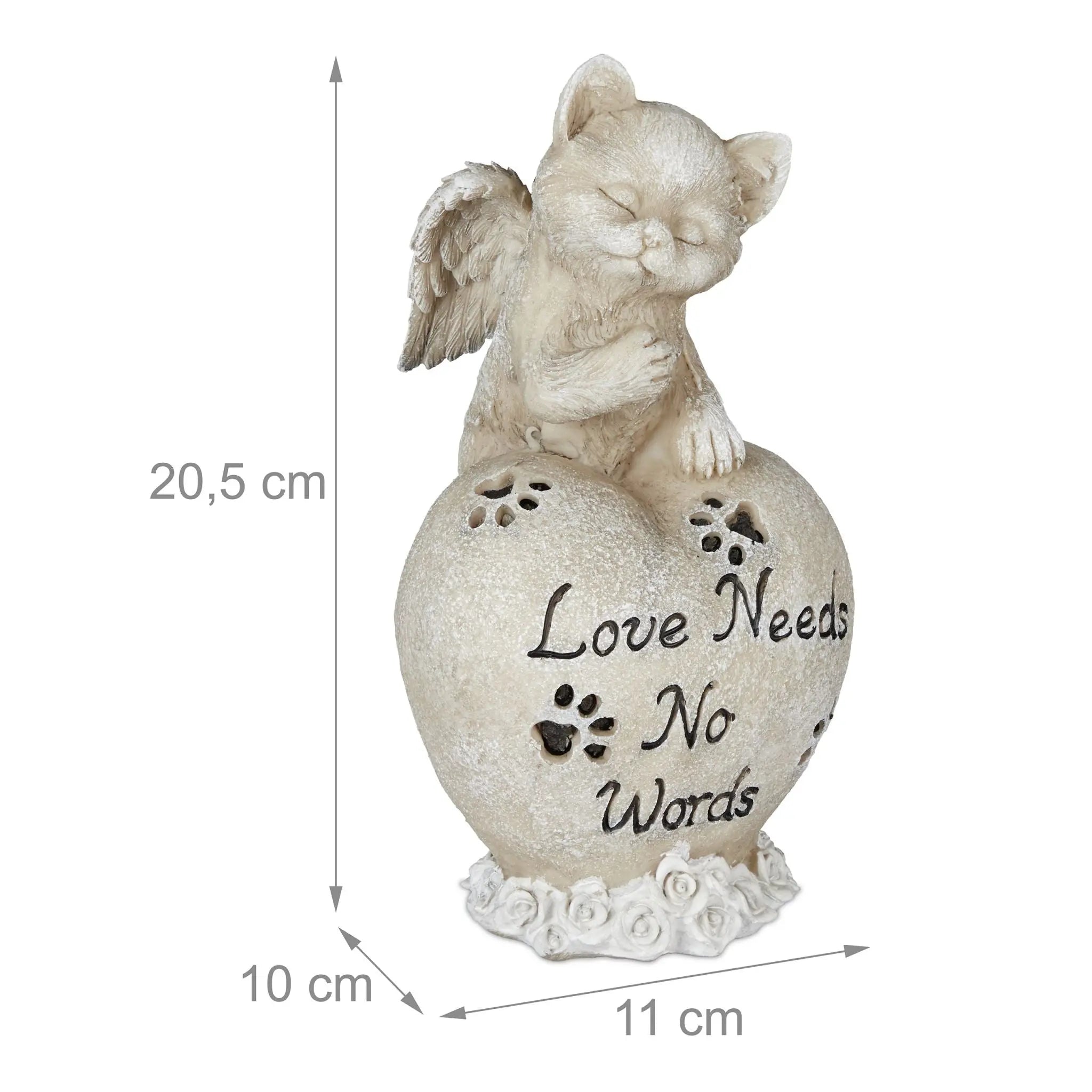 Grabschmuck für Katze Creme-Schwarz von Relaxdays