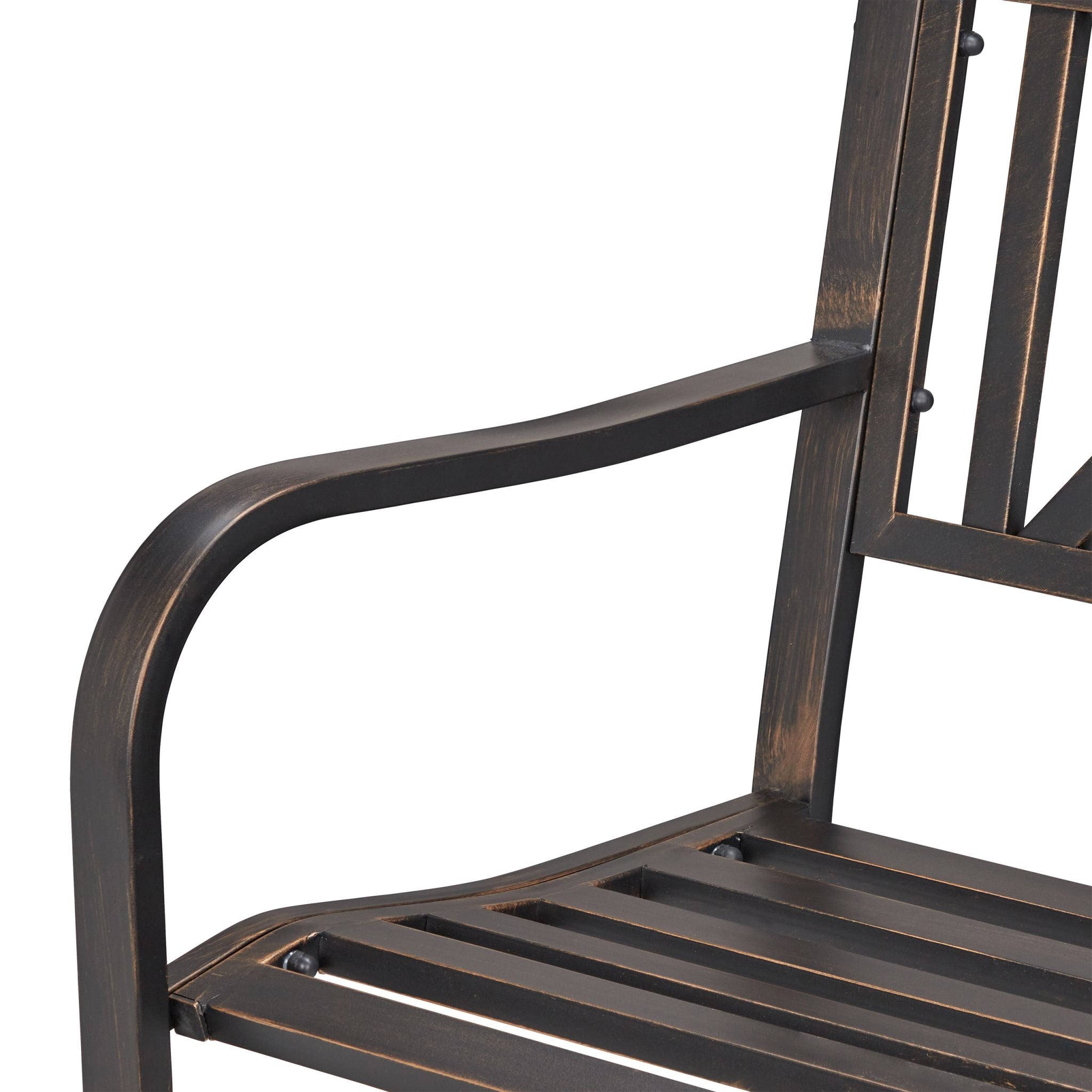 Gartenbank Metall Gold-Schwarz von Relaxdays