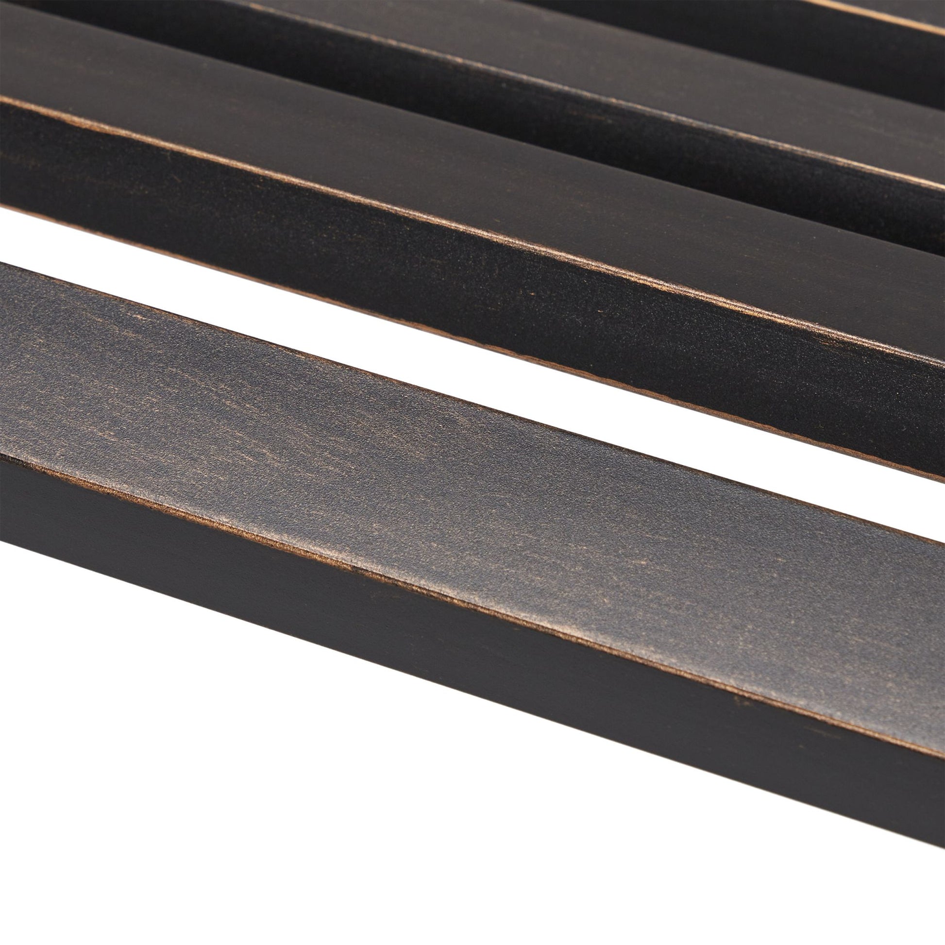 Gartenbank Metall Gold-Schwarz von Relaxdays