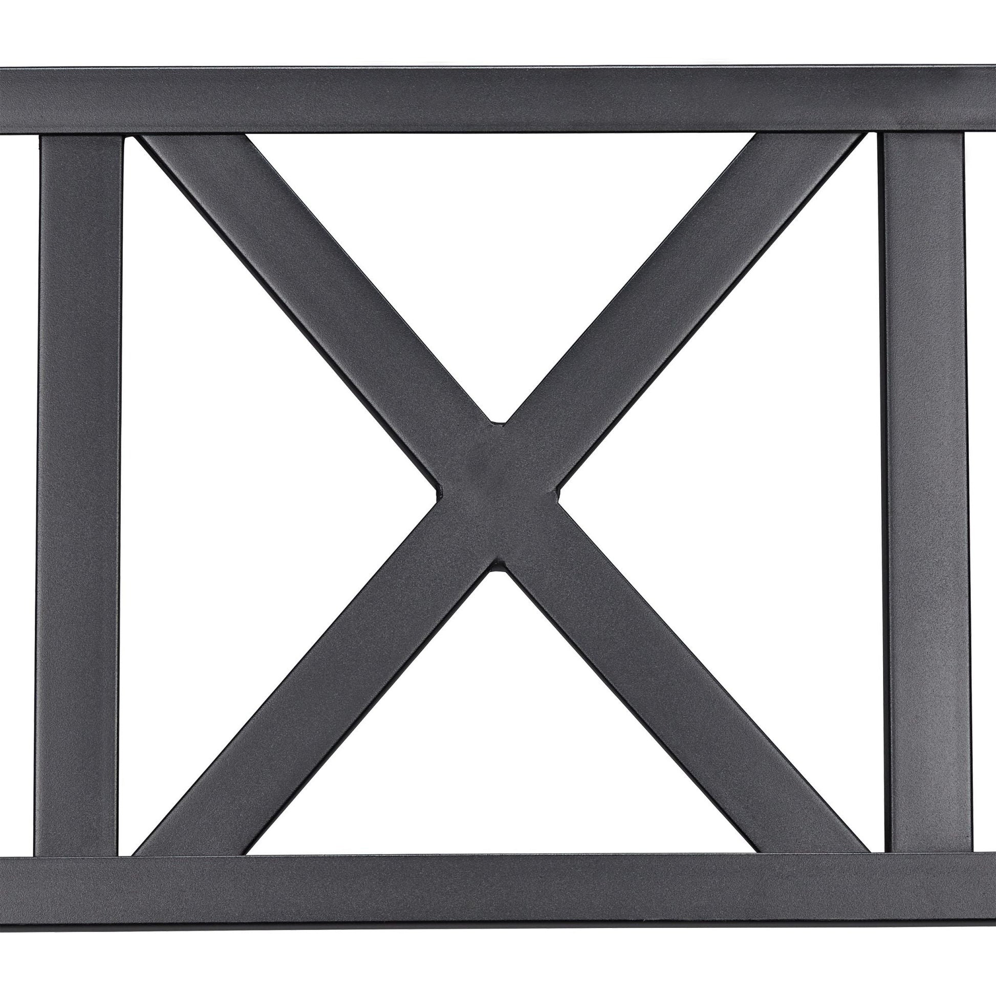 Gartenbank Metall Schwarz von Relaxdays