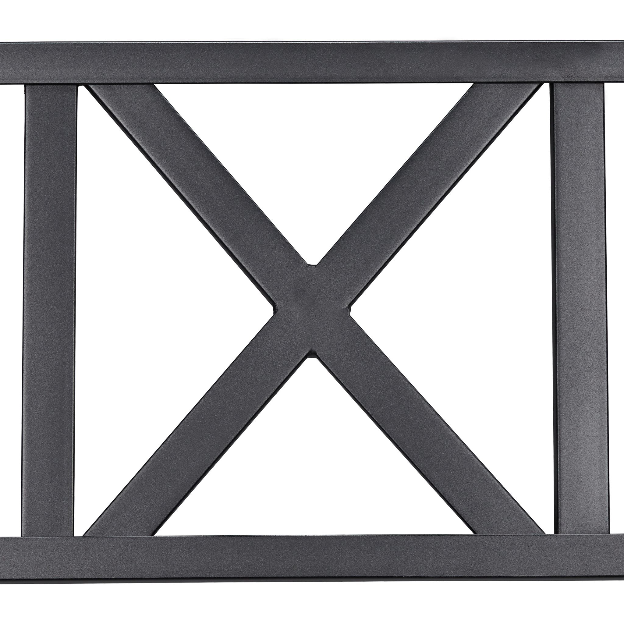 Gartenbank Metall Schwarz von Relaxdays