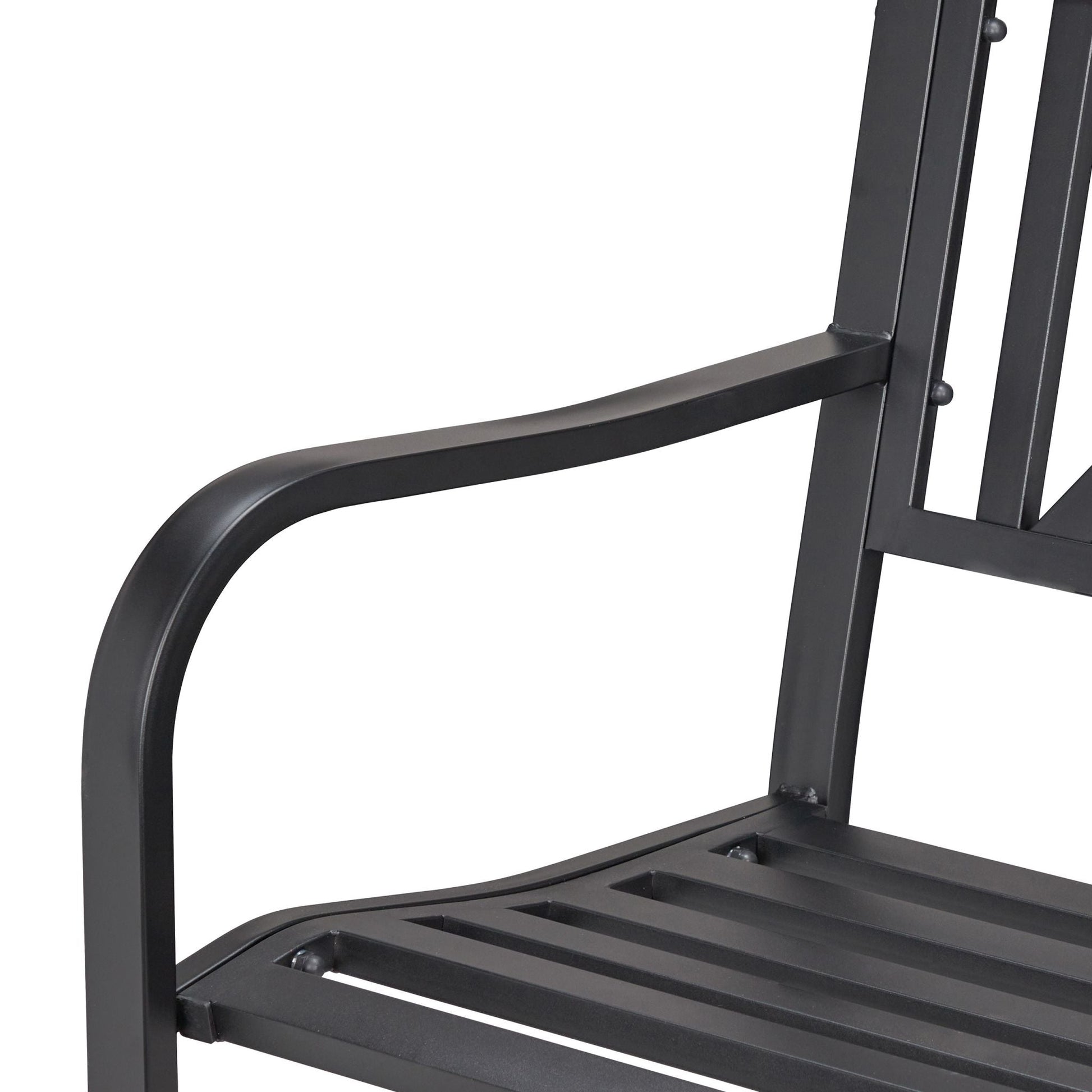 Gartenbank Metall Schwarz von Relaxdays