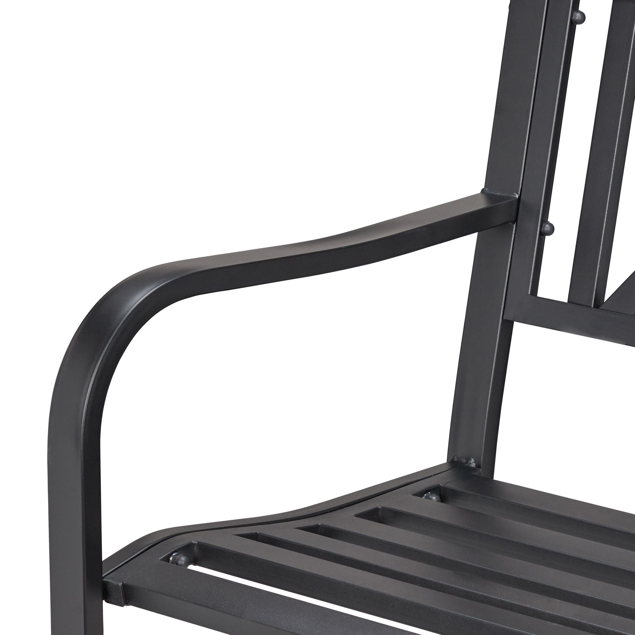 Gartenbank Metall Schwarz von Relaxdays
